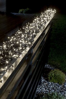 KONSTSMIDE LED-Lichterkette Weihnachtsdeko aussen, mit 8 Funktionen, Steuergerät, Memoryfunktion, 1536 warm weiße Dioden