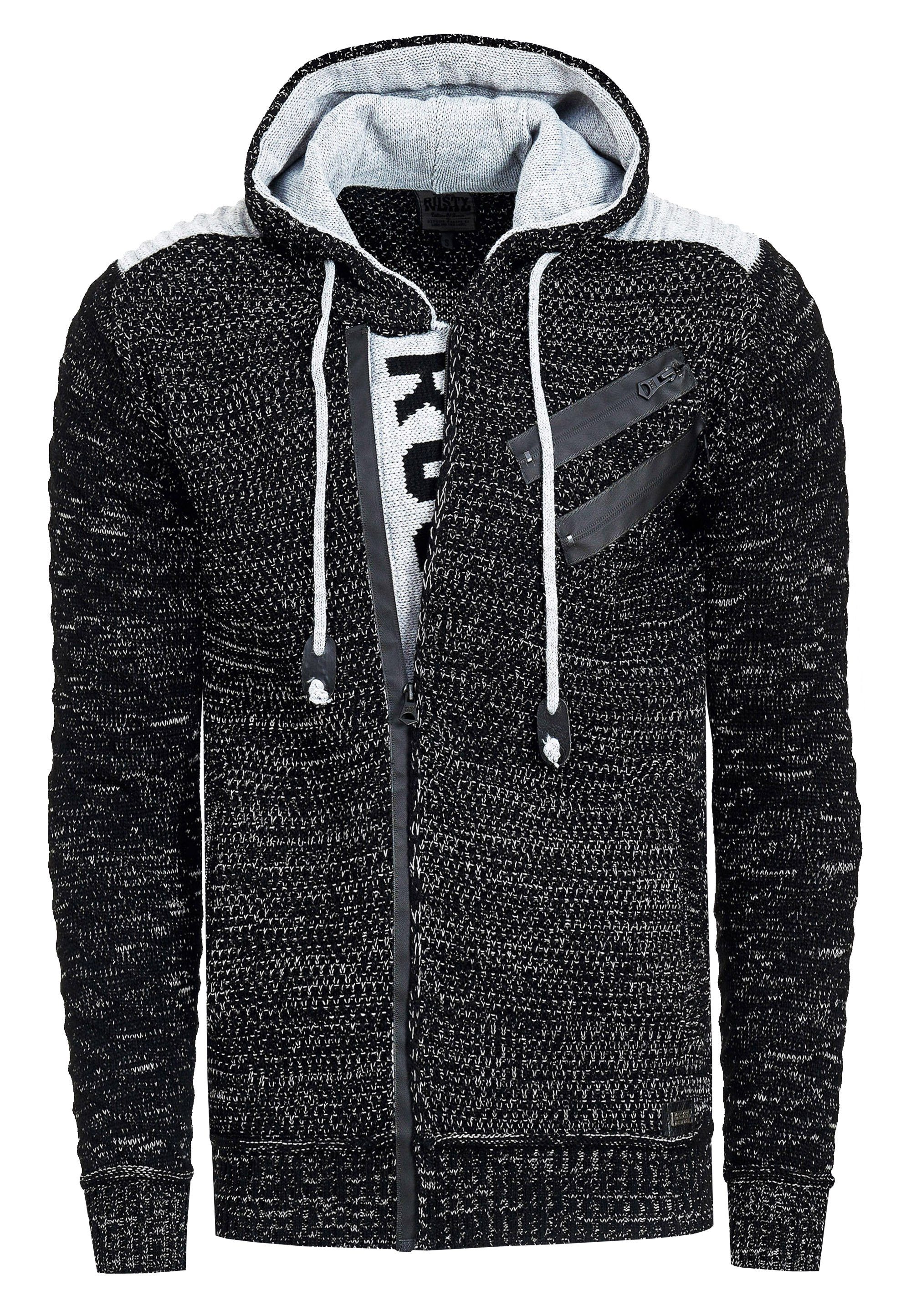 Rusty Neal Strickjacke in cooler Grobstrickoptik