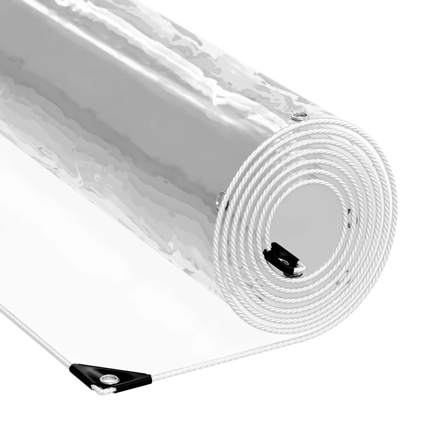 Schutzplane Planen 350 gsm Transparent 6 x 1,5 m PVC