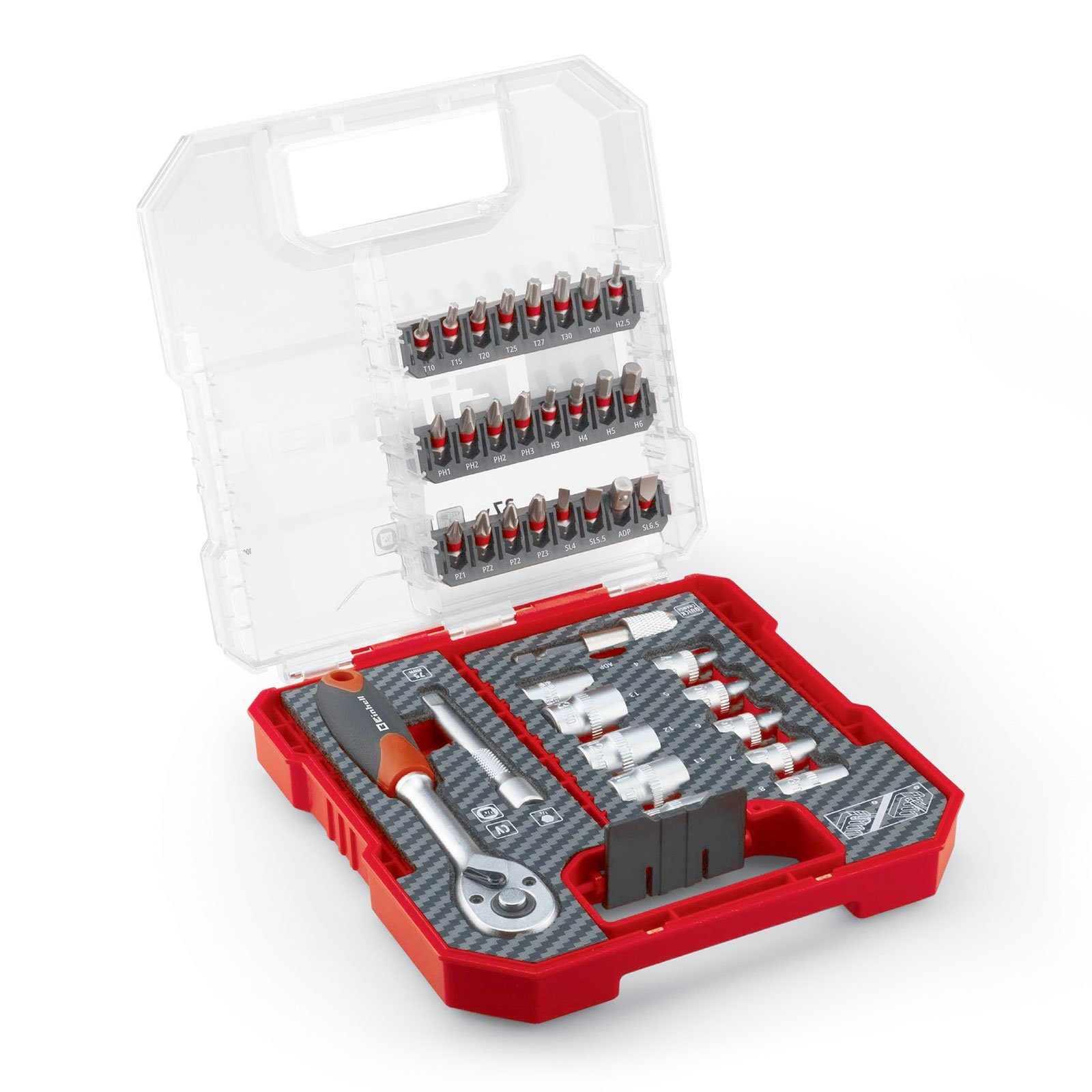 Einhell Bit-Set Einhell Bitset L-CASE Kassette 37 tlg LS, Set, 37-St., Aufbewahrungsbox