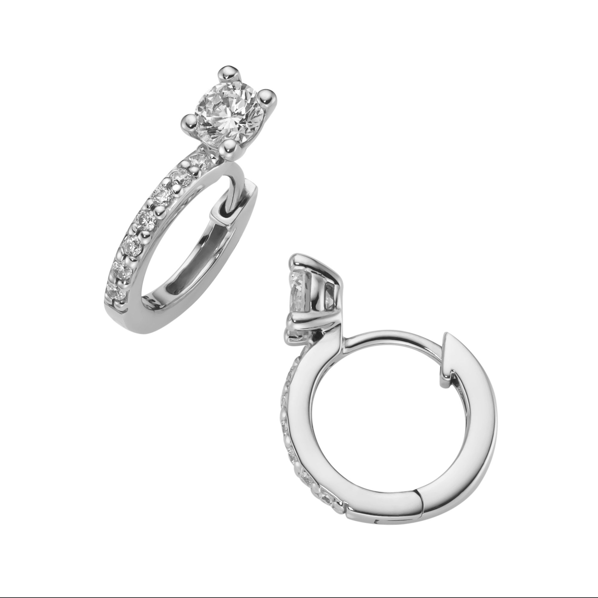 Firetti Paar Creolen Schmuck Geschenk Silber 925 Ohrschmuck Ohrringe, mit Zirkonia (synth)