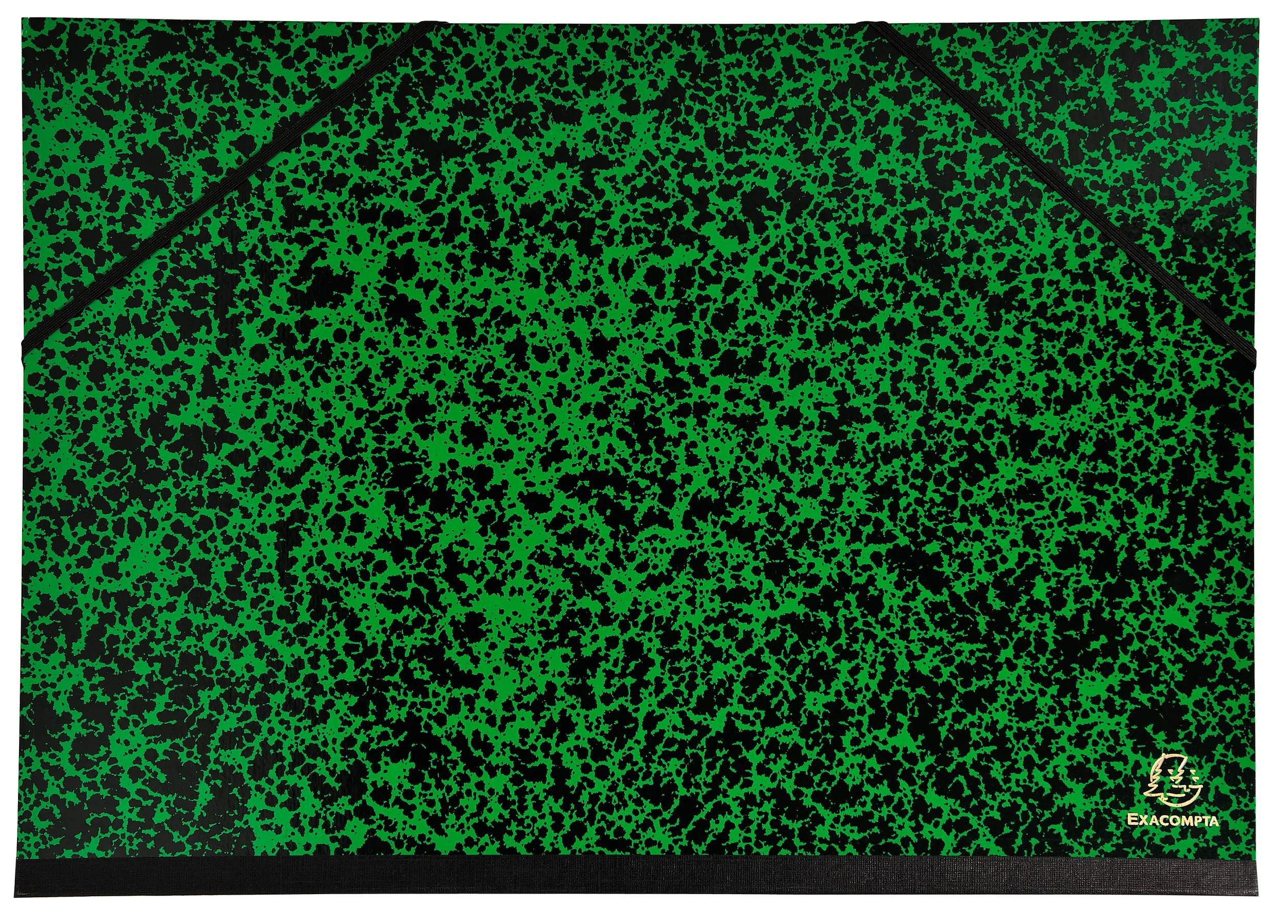 Schreibmappe 10x Zeichenmappe Gummizug A3 A3 Überbreite 32x45cm Grün 542000E