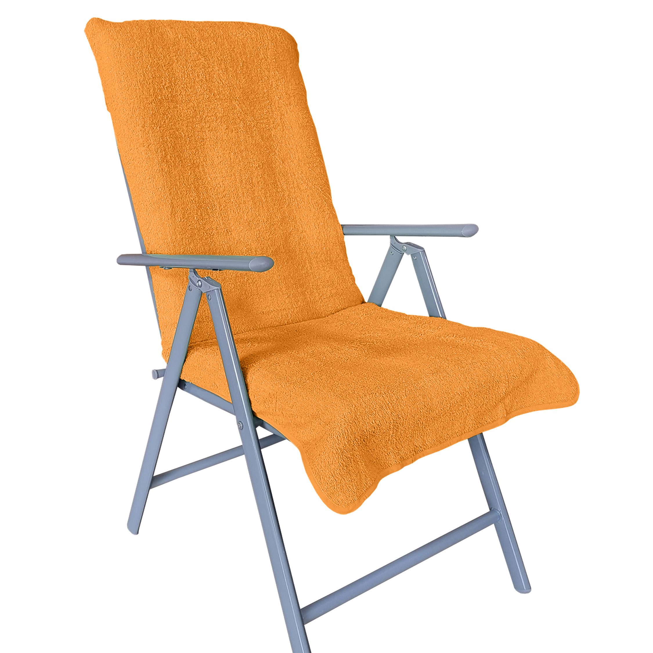 NYVI Strandtuch Frottee Schonbezug für Gartenstuhl NYVISpa 60x130 cm, Frottee, Hygiene Auflage für Hochlehner Gartenstühle