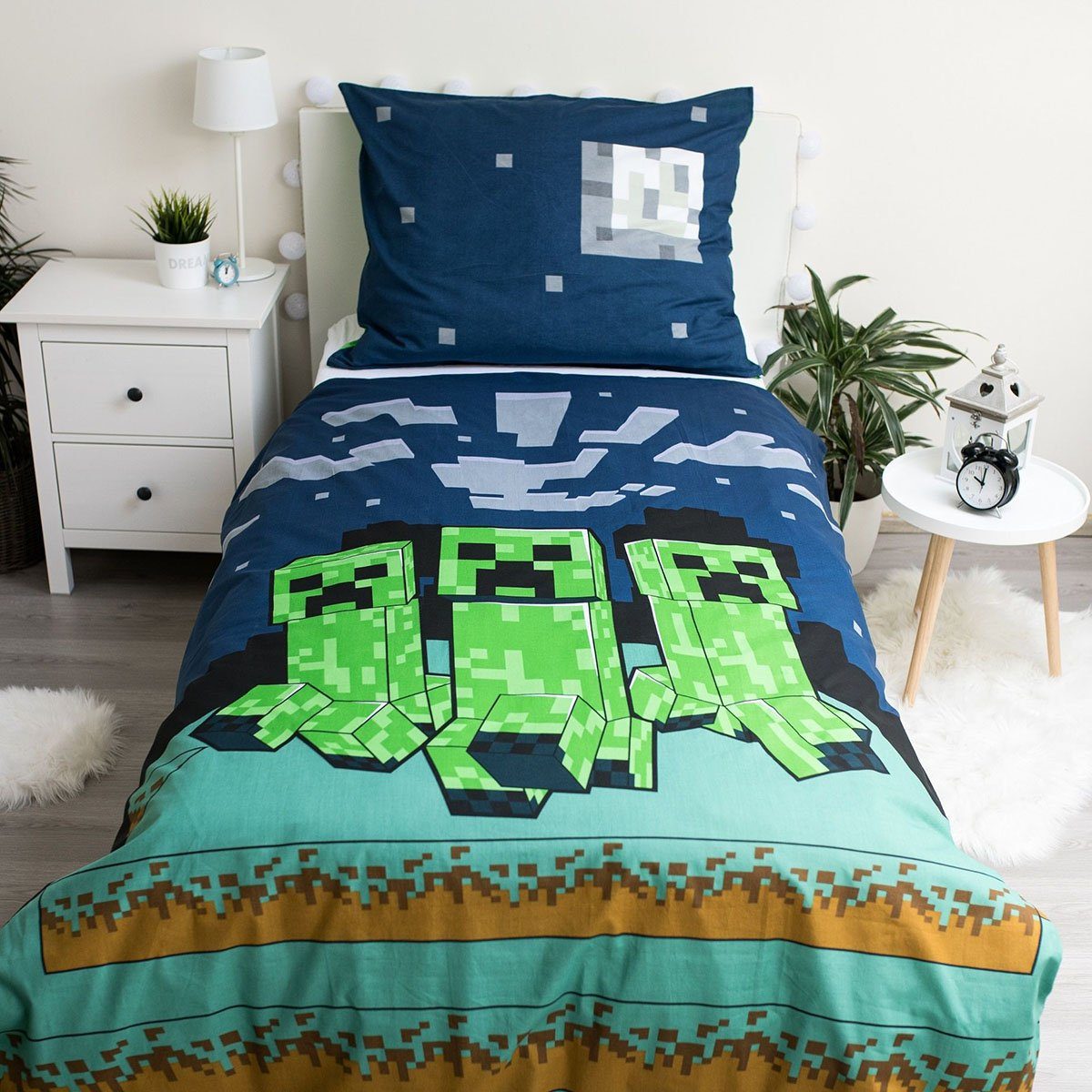 Jerry Fabrics Kinderbettwäsche Minecraft, Renforcé, 2 günstig online kaufen