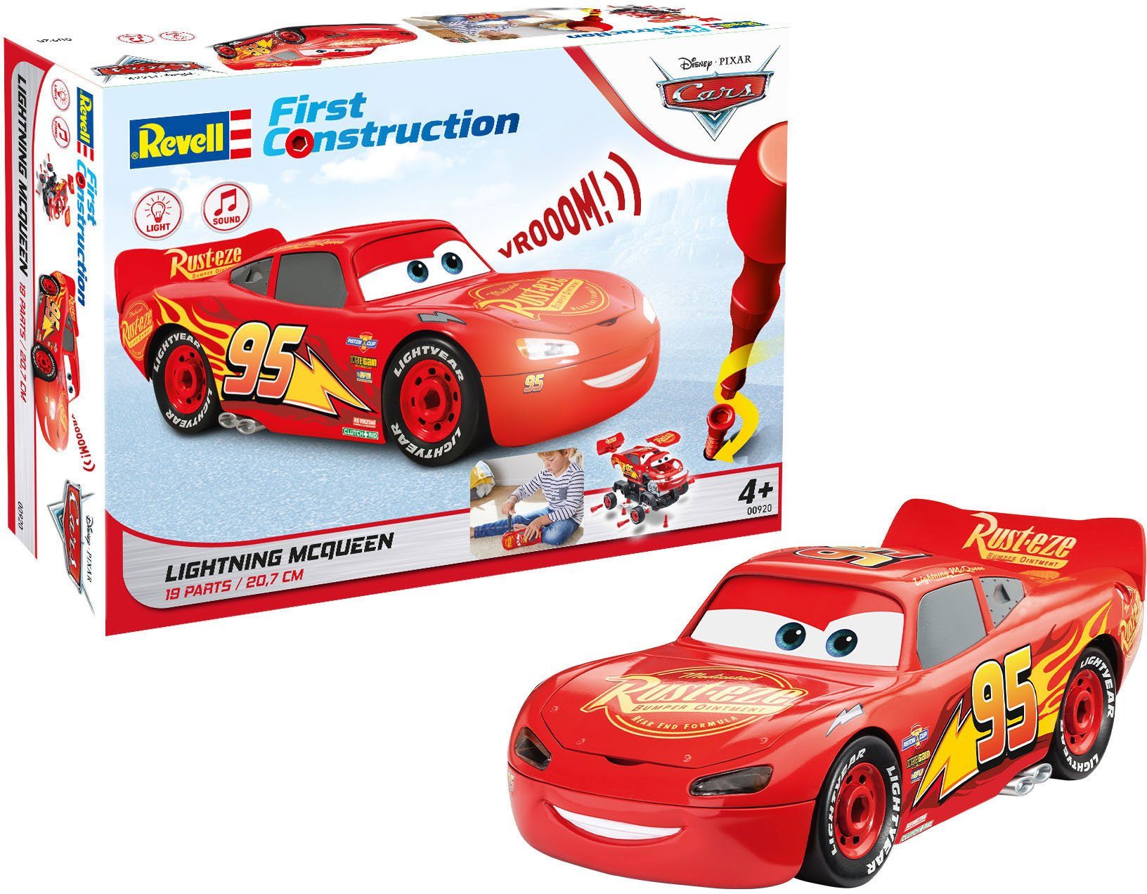 Revell® Modellbausatz Revell First Construction, Lightning McQueen, Maßstab 1:20