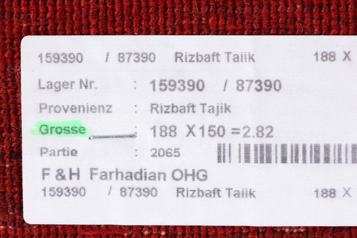Orientteppich Perser Gabbeh rechteckig, 12 Nowbaft Handgeknüpfter Moderner, Nain Höhe: Loribaft 151x189 Trading, mm