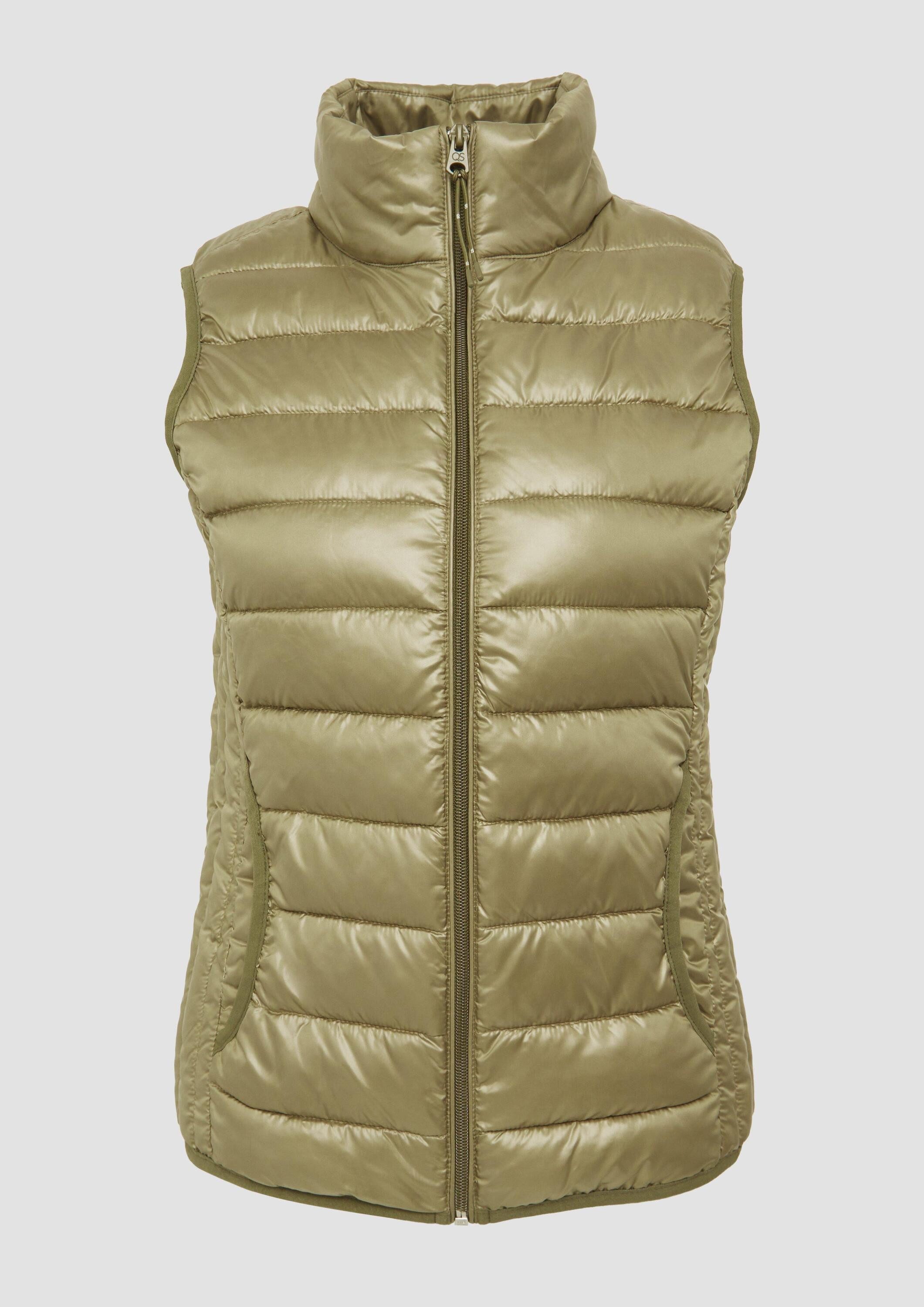 QS Outdoorjacke Outdoor-Weste Steppweste mit Stehkragen