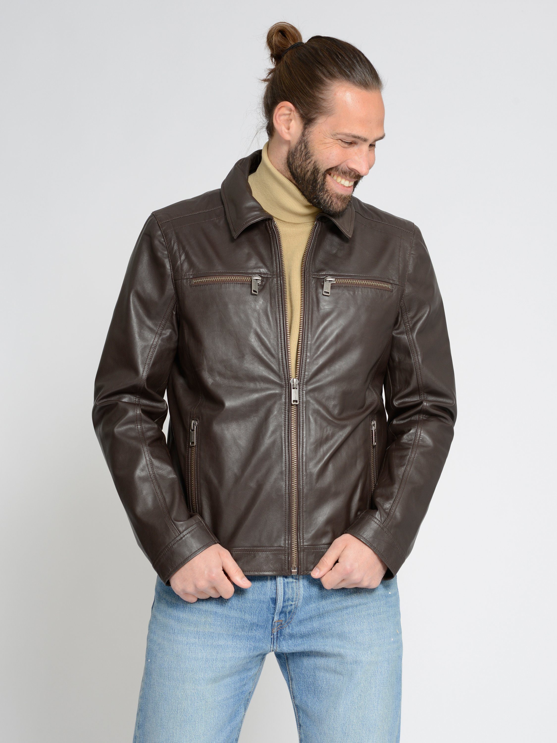 brown MUSTANG Lederjacke dark 31021630