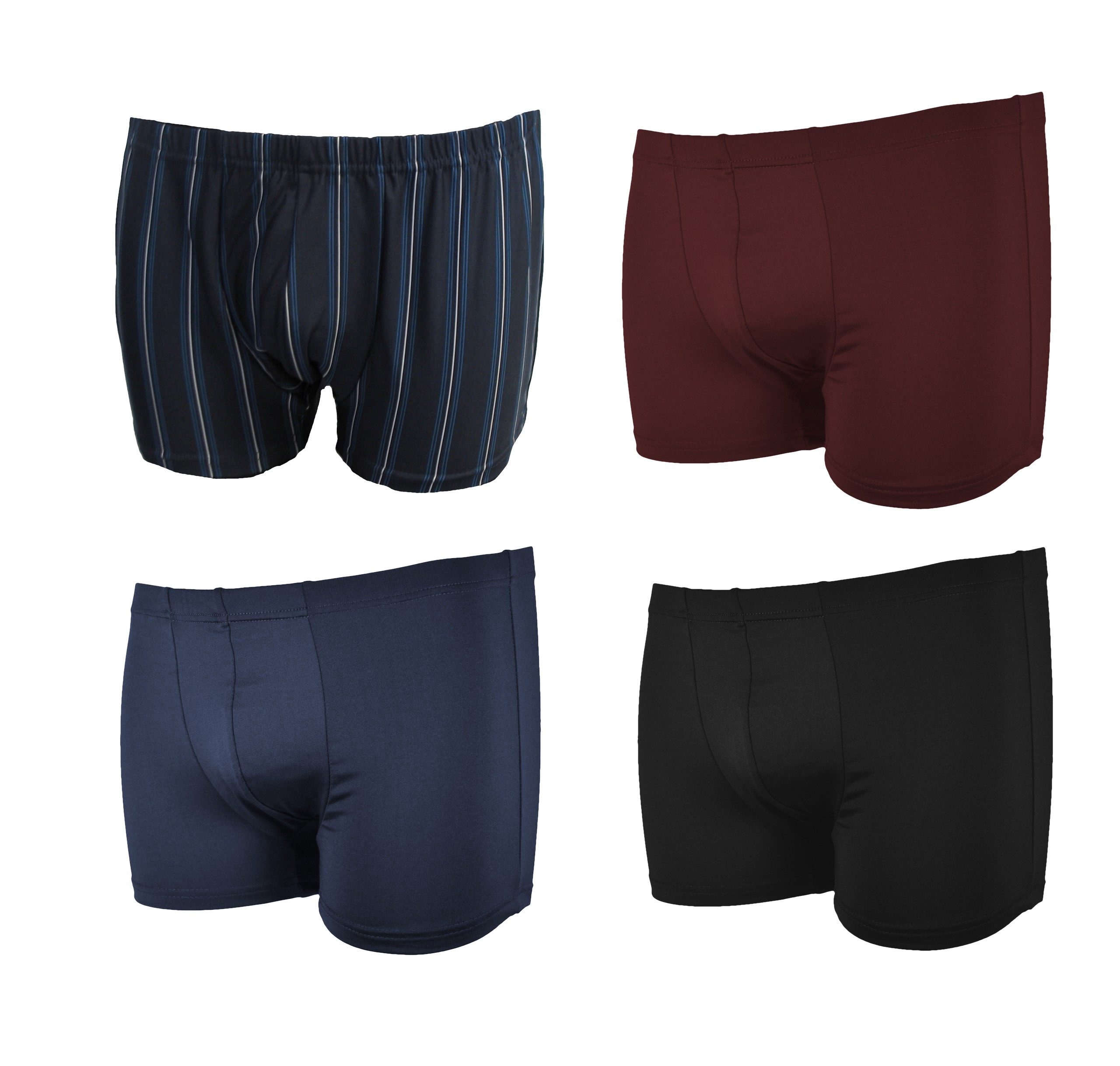 frank fields Boxershorts Boxershorts Eng anliegend bunt bunte Boxer Shorts Unterhose bunt bunte (4-St) mit Logo am Bund