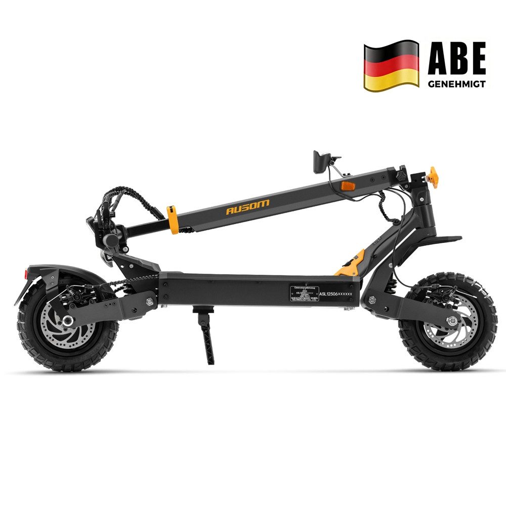Ausom E-Scooter L1 ABE with road approval, 500 W, E-ABS anti-lock braking system, eKFV type approval, 70 km range