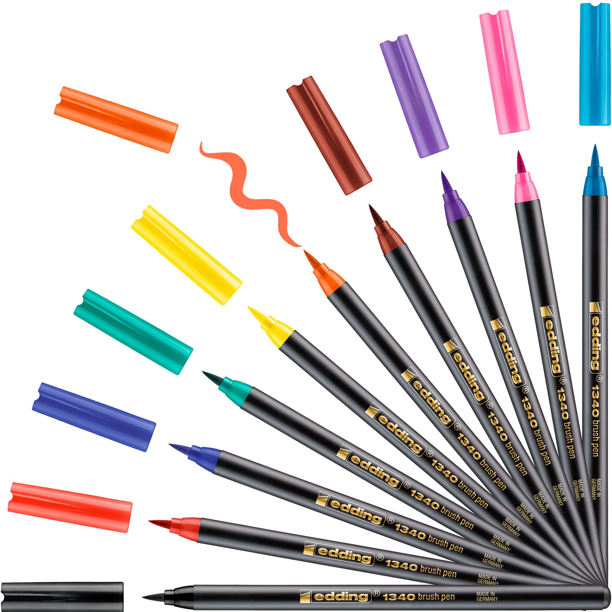 edding Aquarellstifte Tangle-Brushpen-Set, 10 tlg