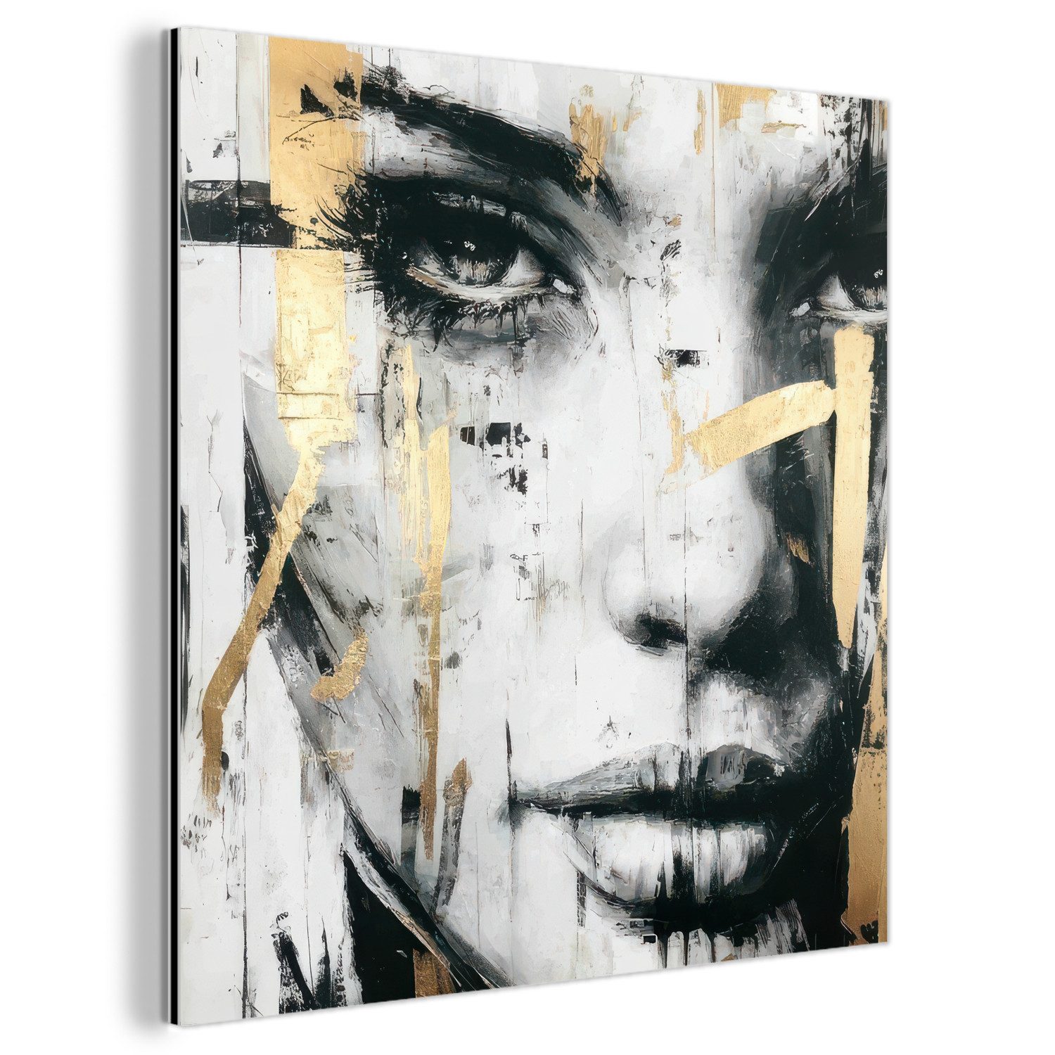 MuchoWow Metallbild Porträt - Frau - günstig online kaufen