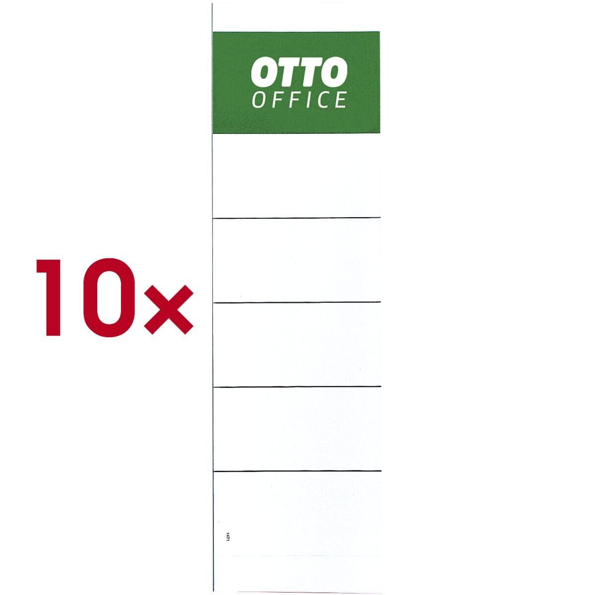 Otto Office Etiketten, für Ordner, 10 Stück, 54x190 mm, zum Einstecken