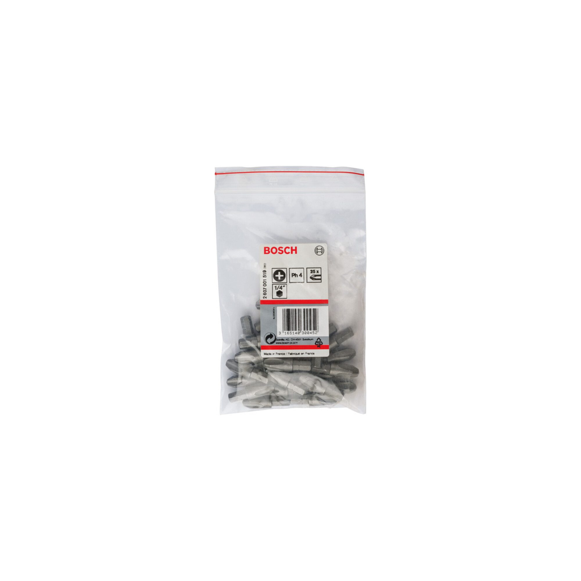 Bosch Professional Kreuzschlitz-Bit Bosch Schrauberbit Extra-Hart, PH 4, 32 mm 25 Stk