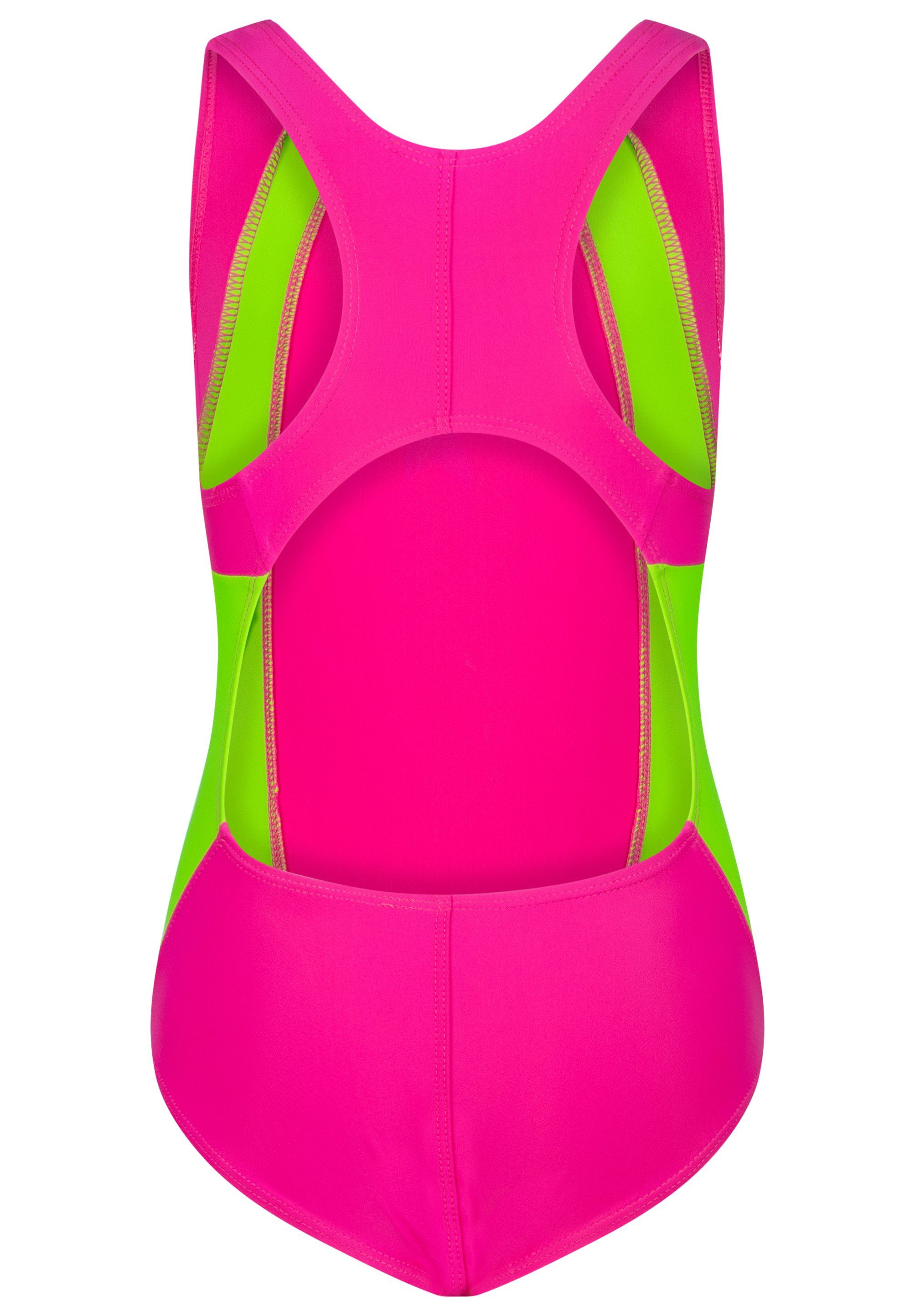 Beco Beermann Badeanzug BECO-SEALIFE® mit pink, 50+ UV-Schutz grün