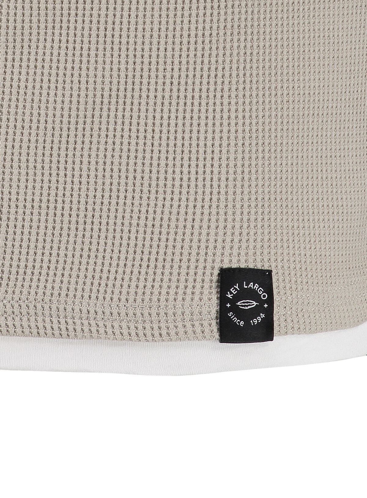 Key Largo Strickpullover Sandro für Herren double Layer Look einfarbig körperbetont MSW00161