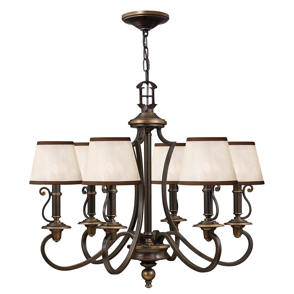 Elstead LIGHTING Kronleuchter, Leuchtmittel nicht inklusive, Kronleuchter Hängelampe Deckenleuchte Stahl Bronze D 70,5 cm 6 Flammig