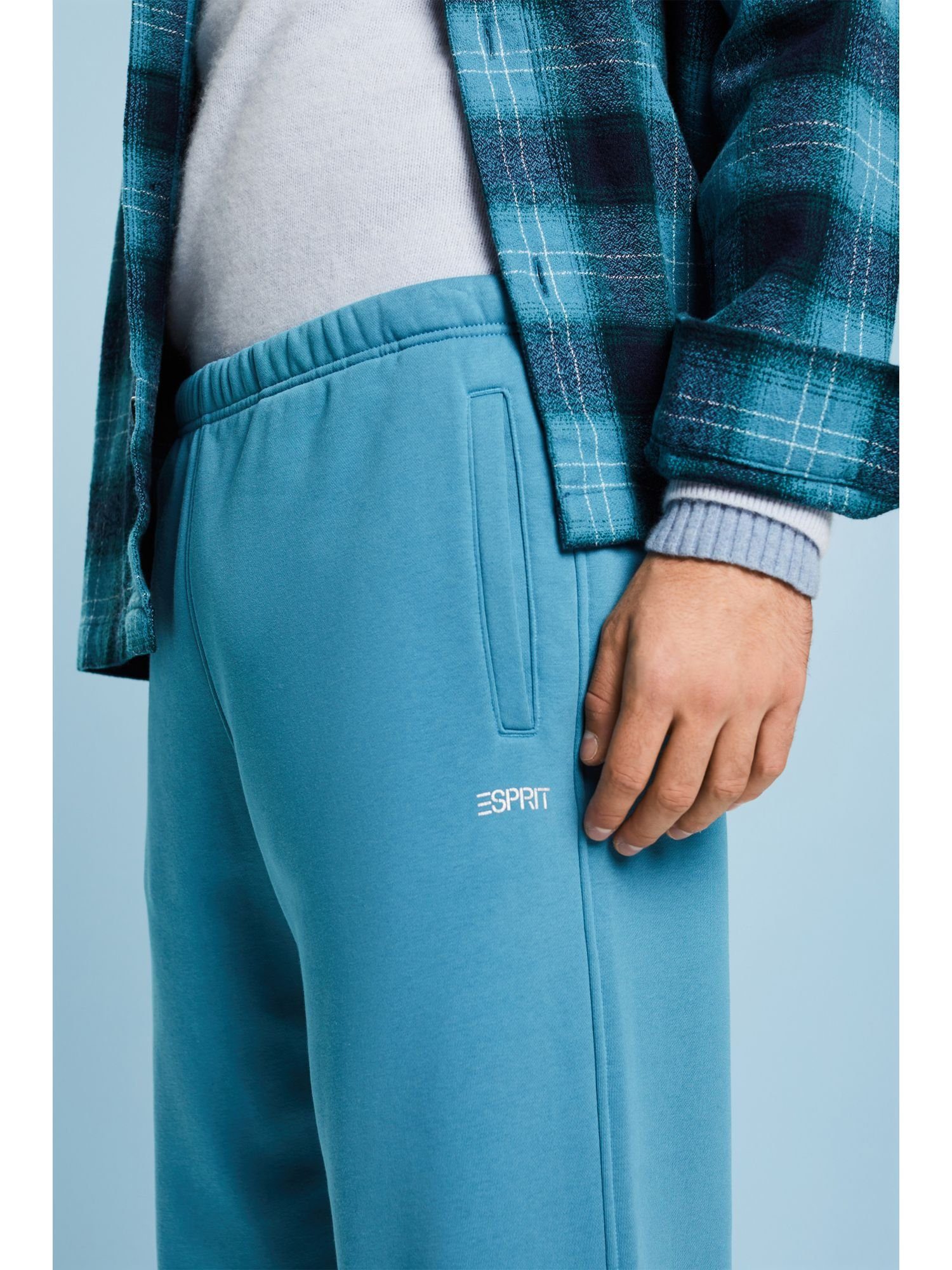 aus DARK TURQUOISE Baumwollfleece Jogginghose Logo-Sweatpants Esprit