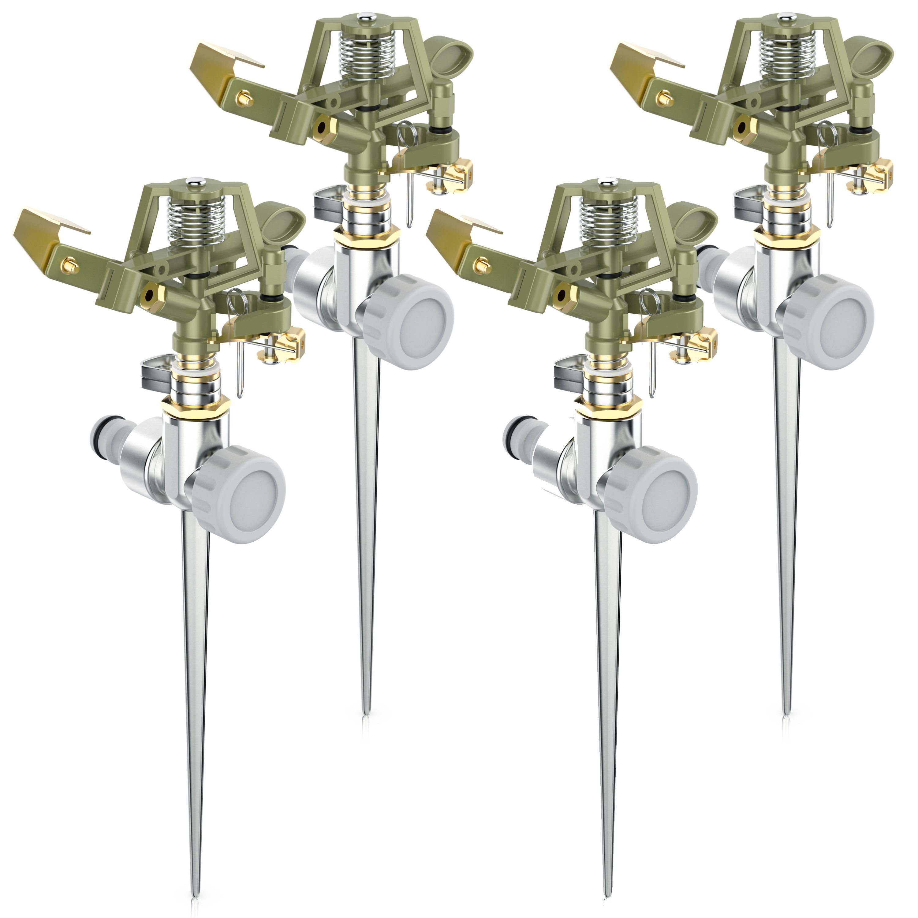 Kreisregner Intervall-Sprinkler, Rasensprenger mit Pulsation, 360° Impulsregner