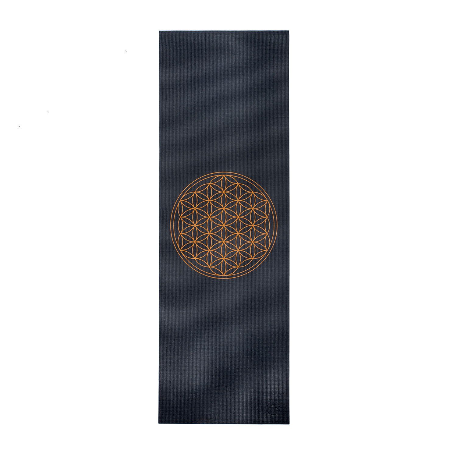 Yogamatte Design Yogamatte Blume des Lebens, The Leela Collection anthrazit