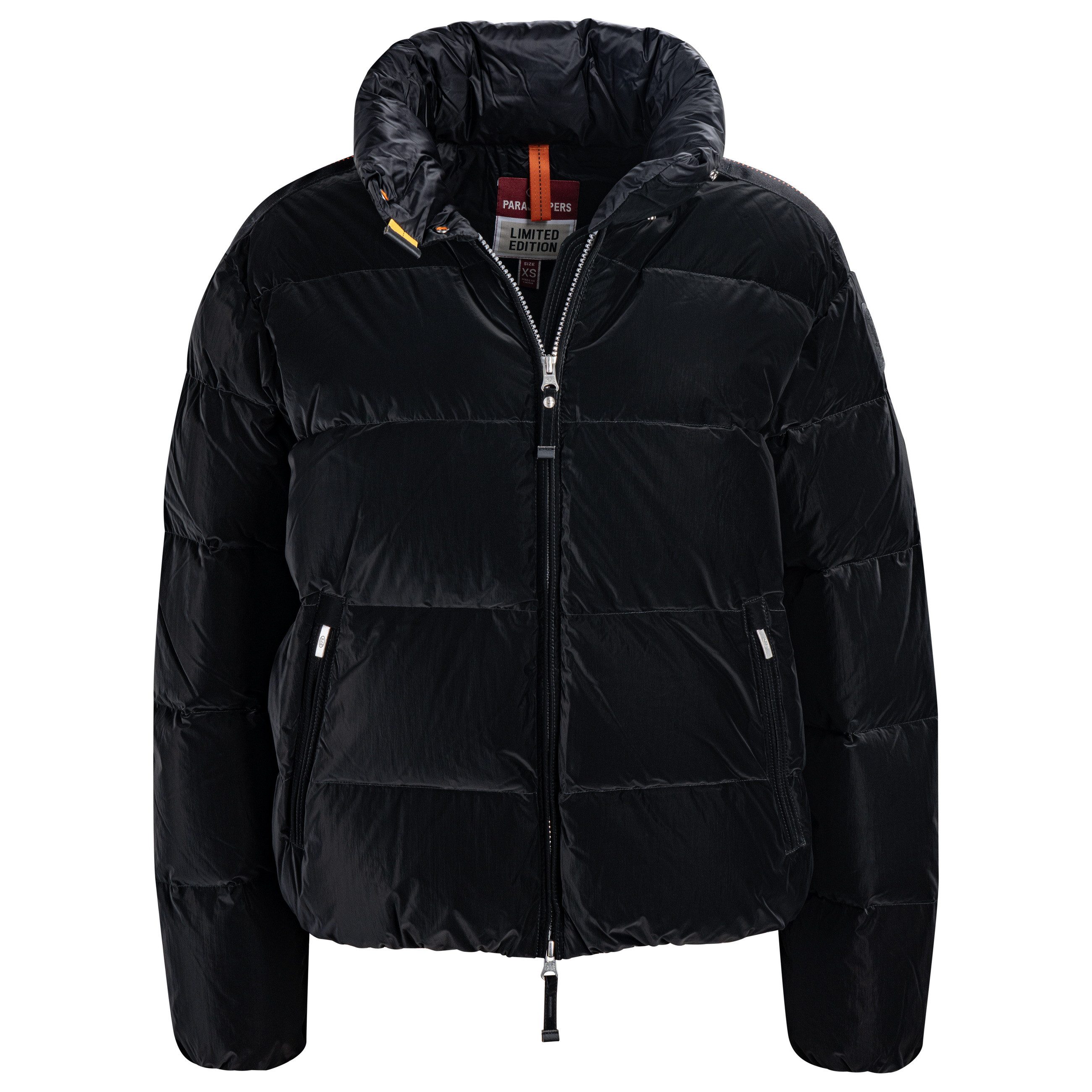 Parajumpers Daunenjacke Parajumpers PJS Damen Daunenjacke PIA – frosted-matt, Black Frosted-Matte Look: laminierte Front mit samtigem Matt-Finish