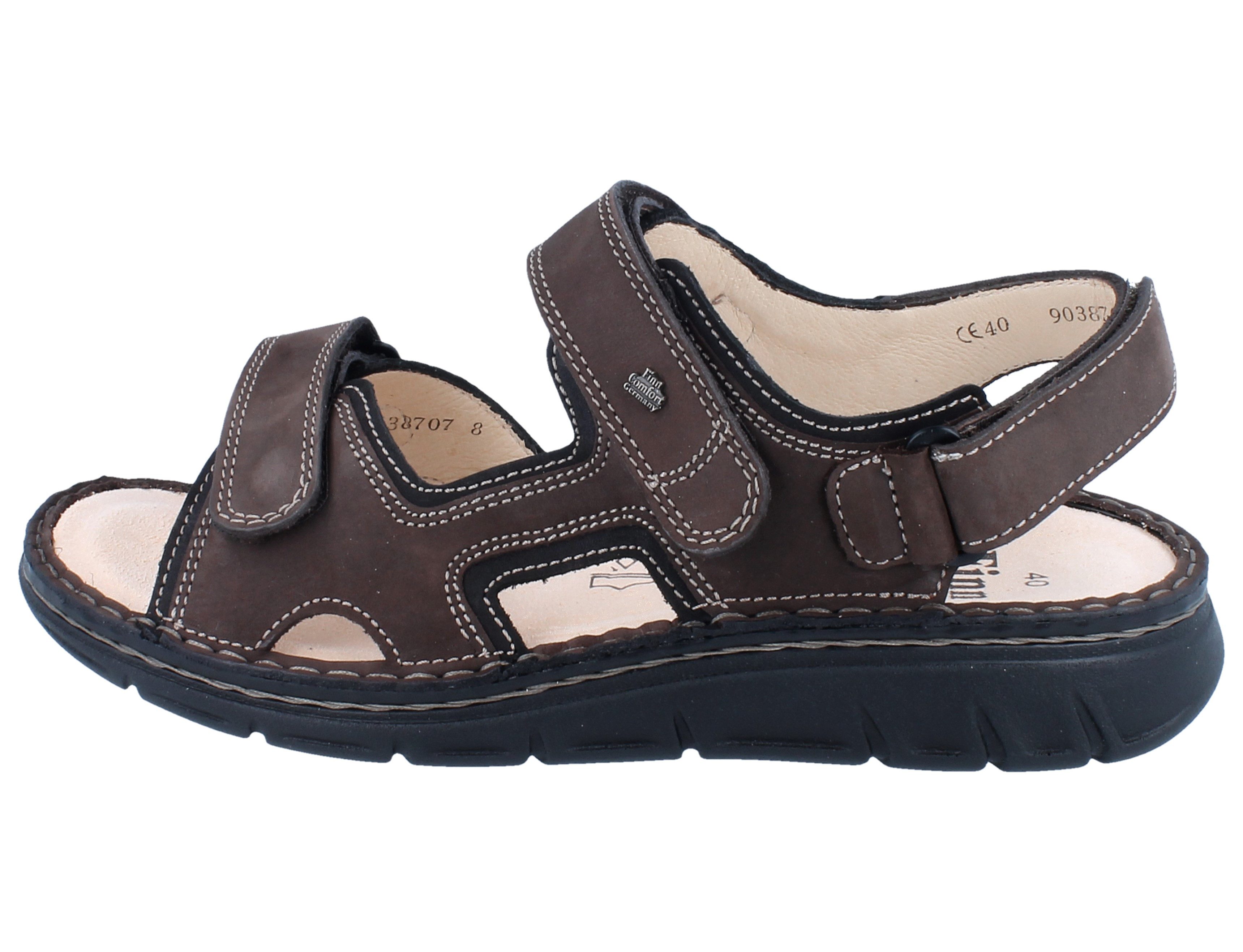 Finn Comfort FINN COMFORT Wanaka Soft Damen Herren Sandale braun Nubukleder - Sandale Wechselfußbett