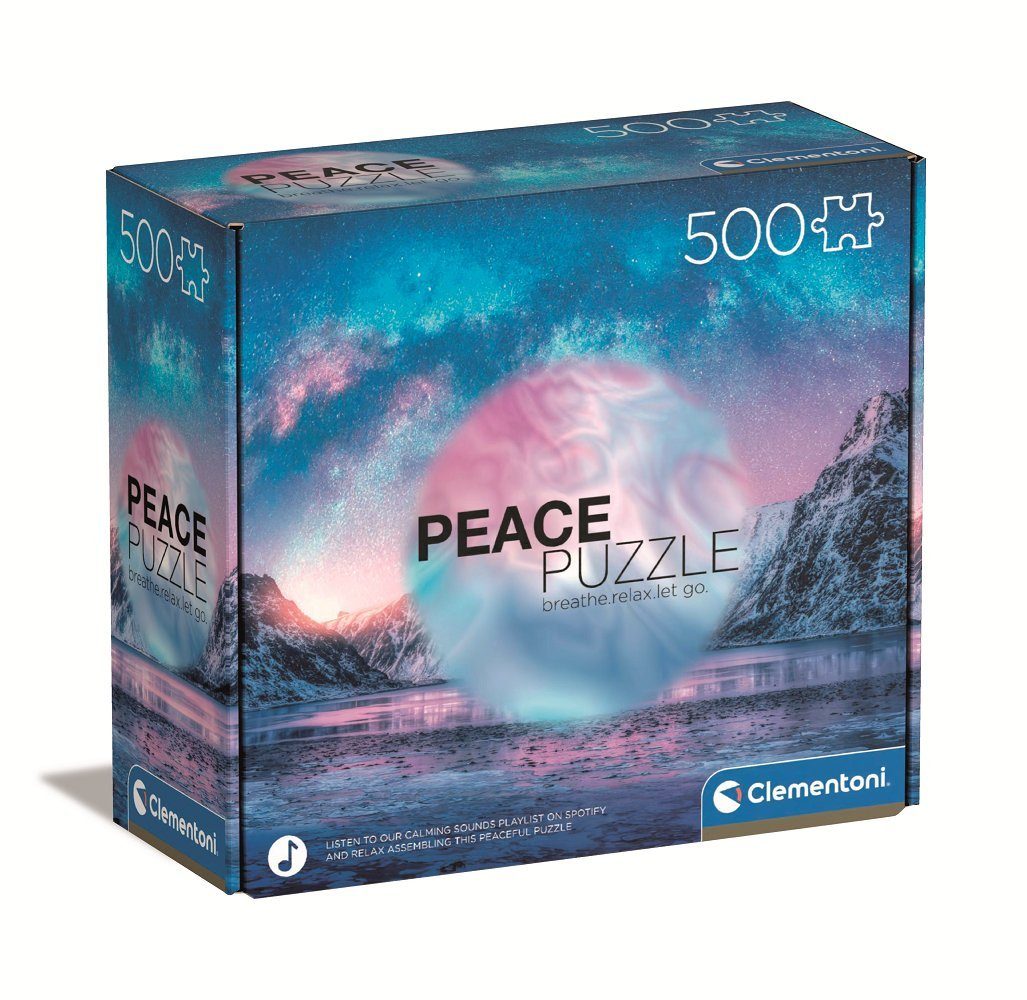 Clementoni® Puzzle Clementoni 35116 Peace Puzzle Light Blue 500 Teile, 500 Puzzleteile