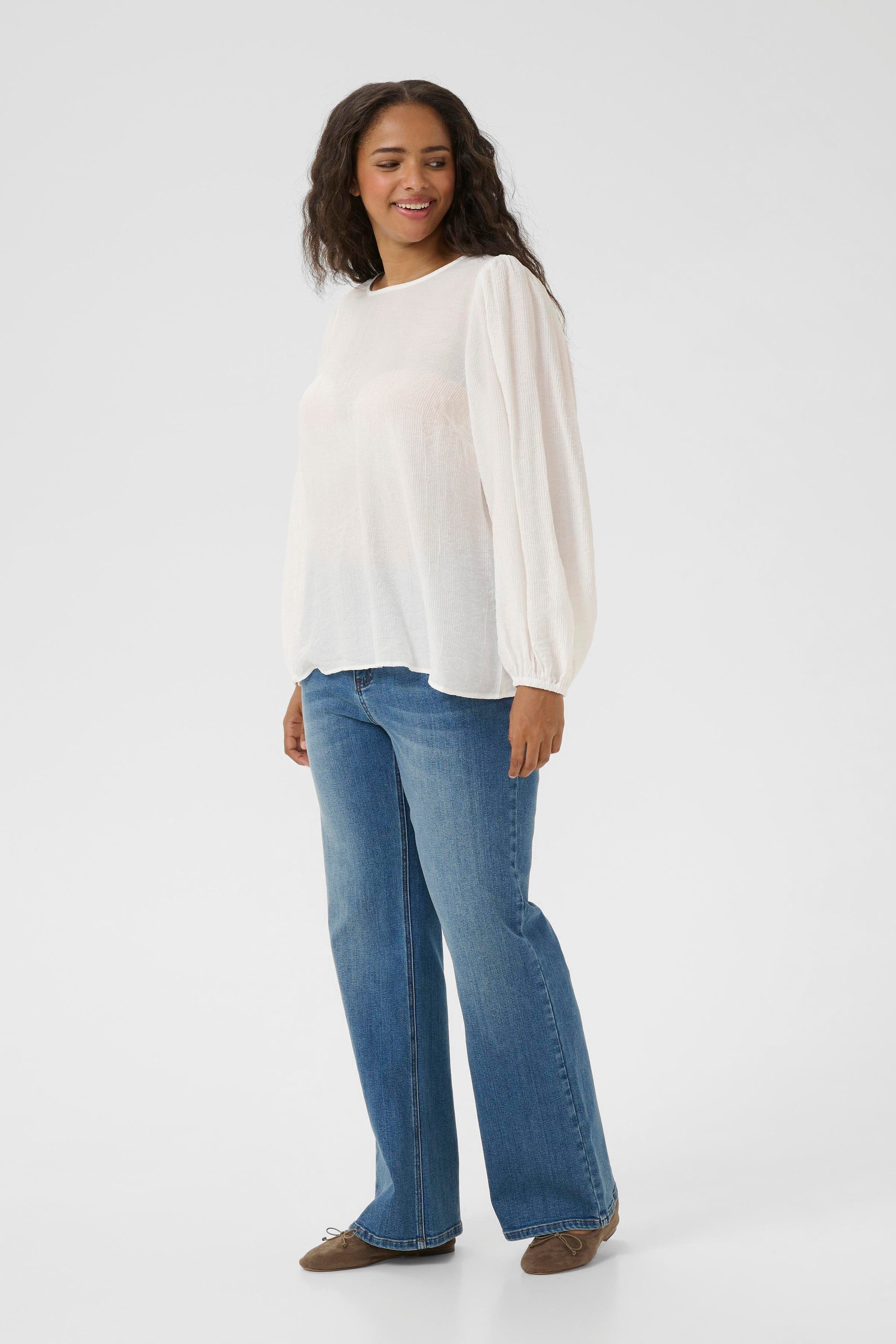 KAFFE Curve Langarmbluse Langarm-Bluse KCviva Große Größen günstig online kaufen