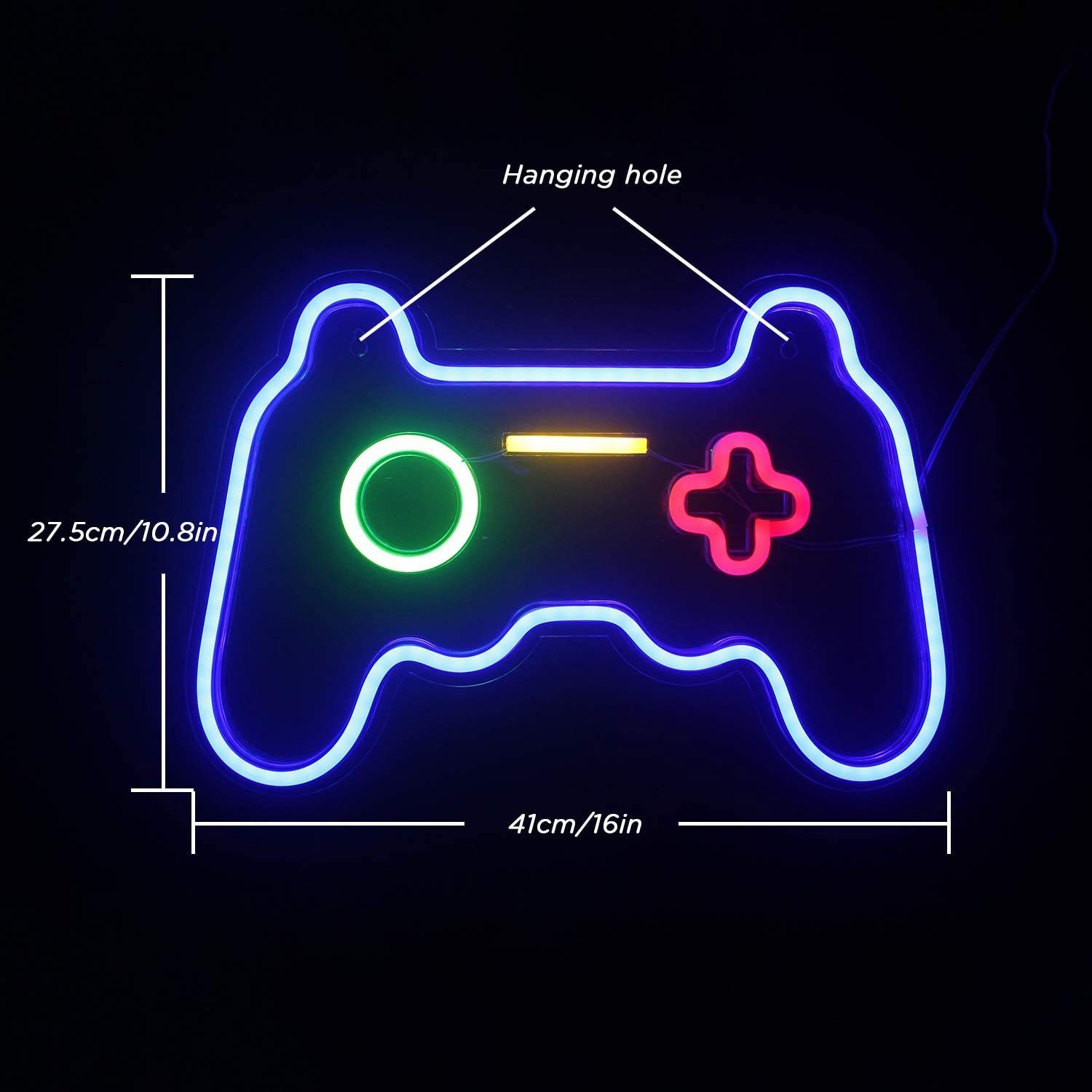 zggzerg LED Dekolicht Spiel Leuchtreklame Gamepad Controller Leuchtreklamen günstig online kaufen