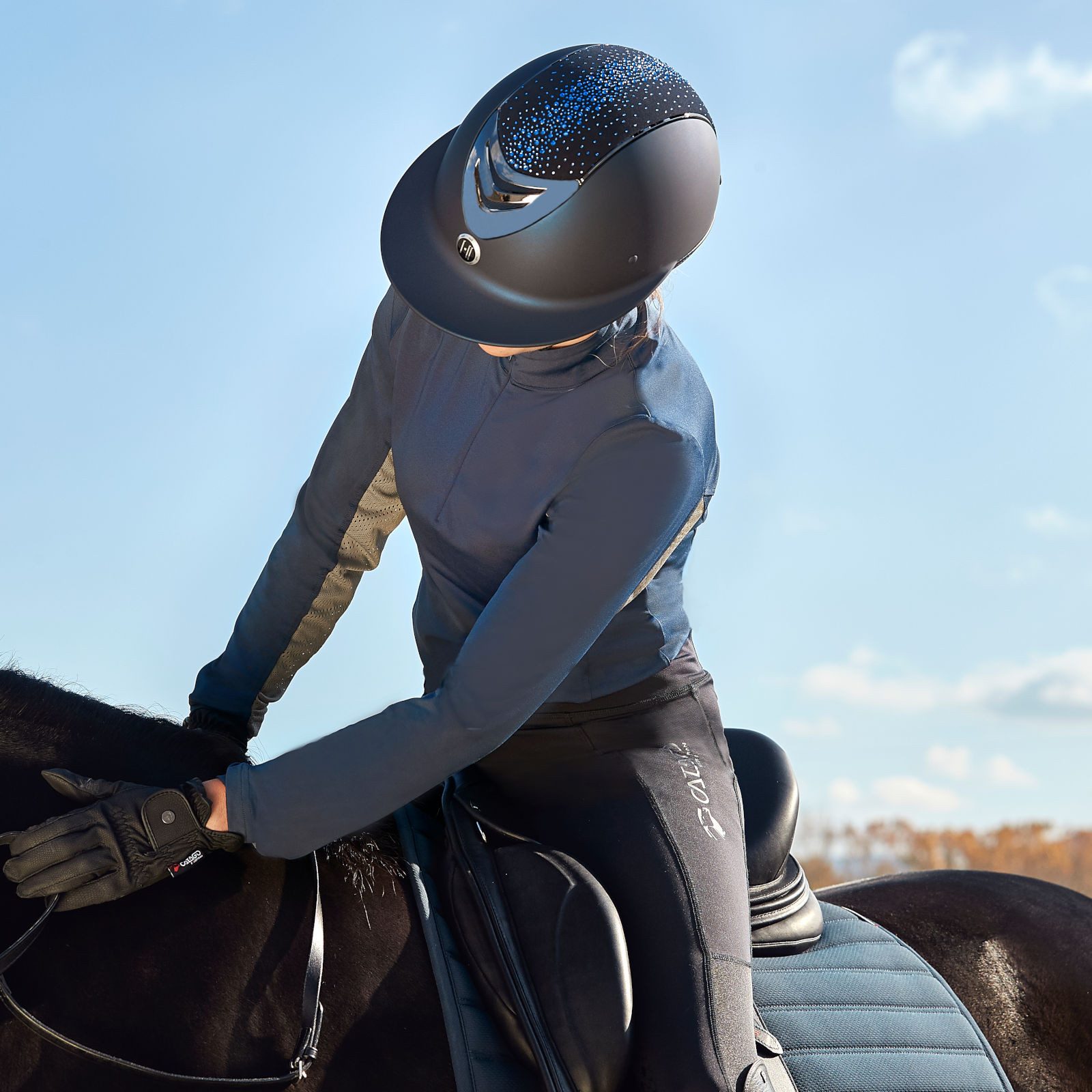 CATAGO Reithandschuhe Elite Reithandschuhe aus hochwertigem PU-Leder, schwa günstig online kaufen