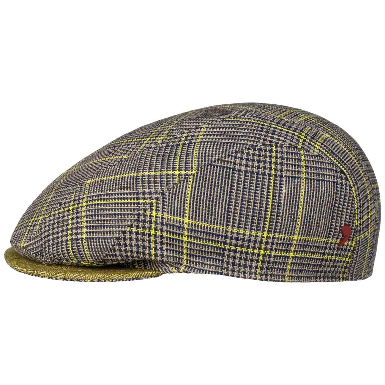 Alfonso D´Este Flat Cap (1-St) Schirmmütze mit Schirm, Made in Italy