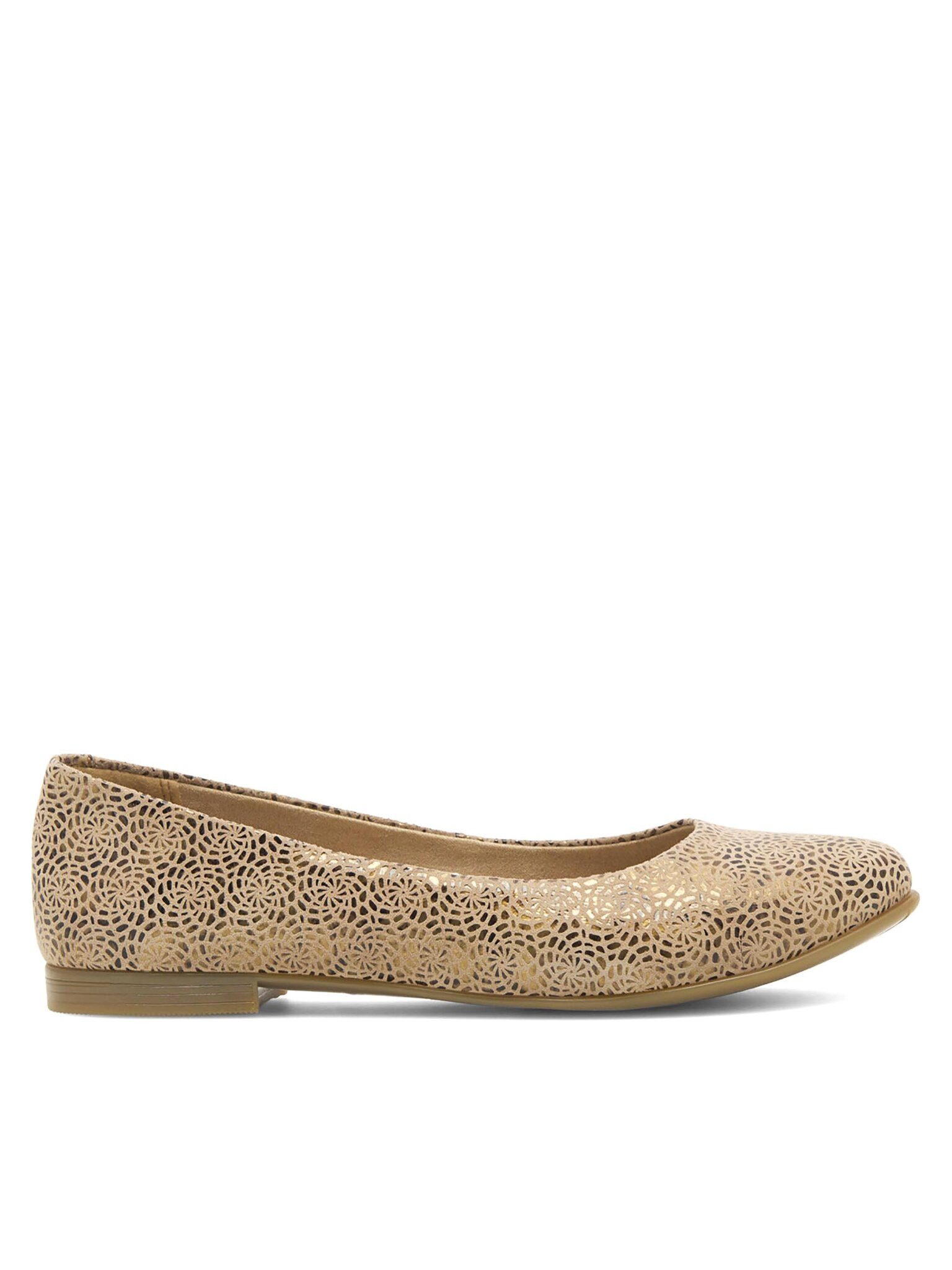 LASOCKI Lasocki Damen Ballerinas Beige Leder Wildleder Komfort Ballerina günstig online kaufen