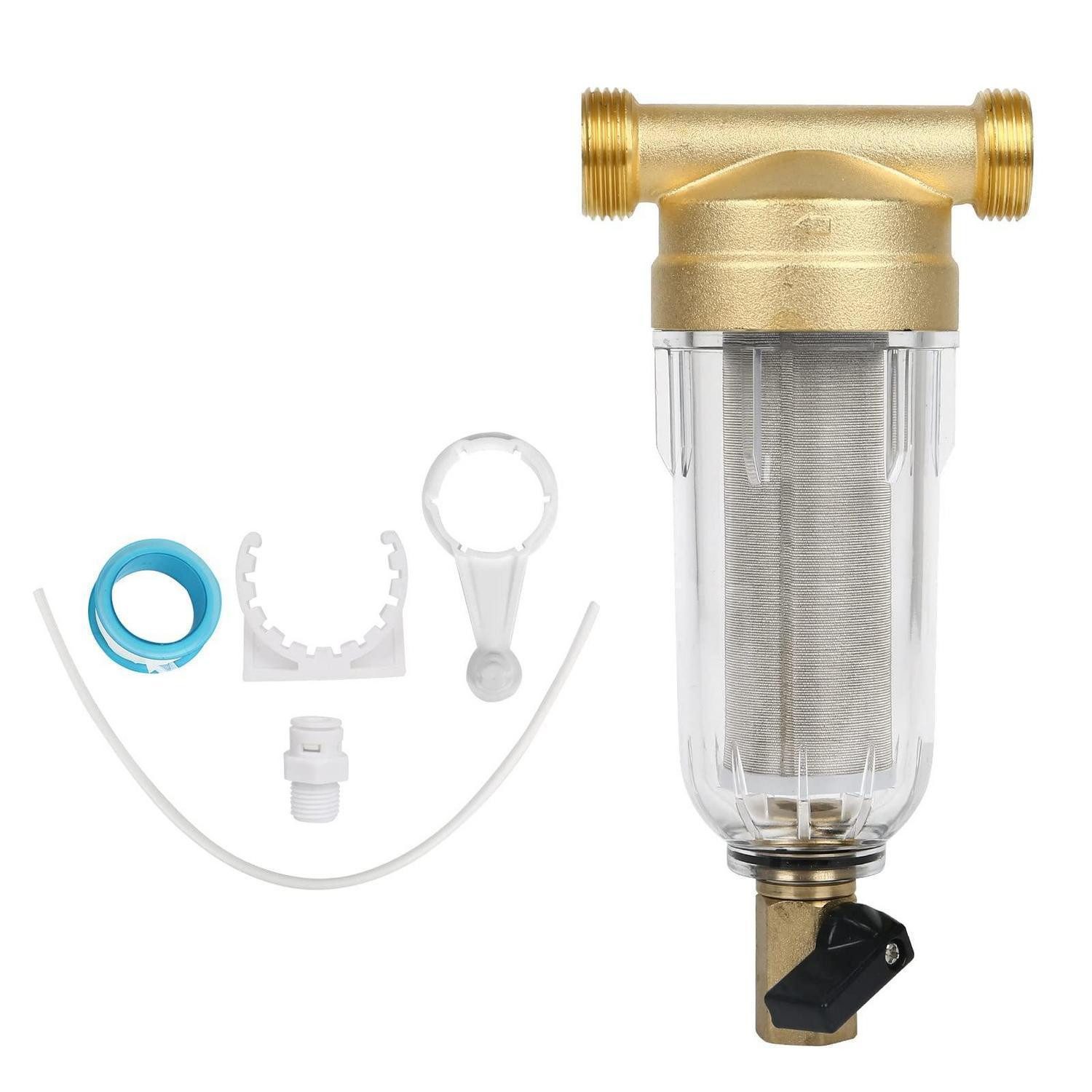 LuxusKollektion Wasserhahnfilter Wasserfilter Vorfilter 3/4 Zoll Edelstahl 40 Mikron