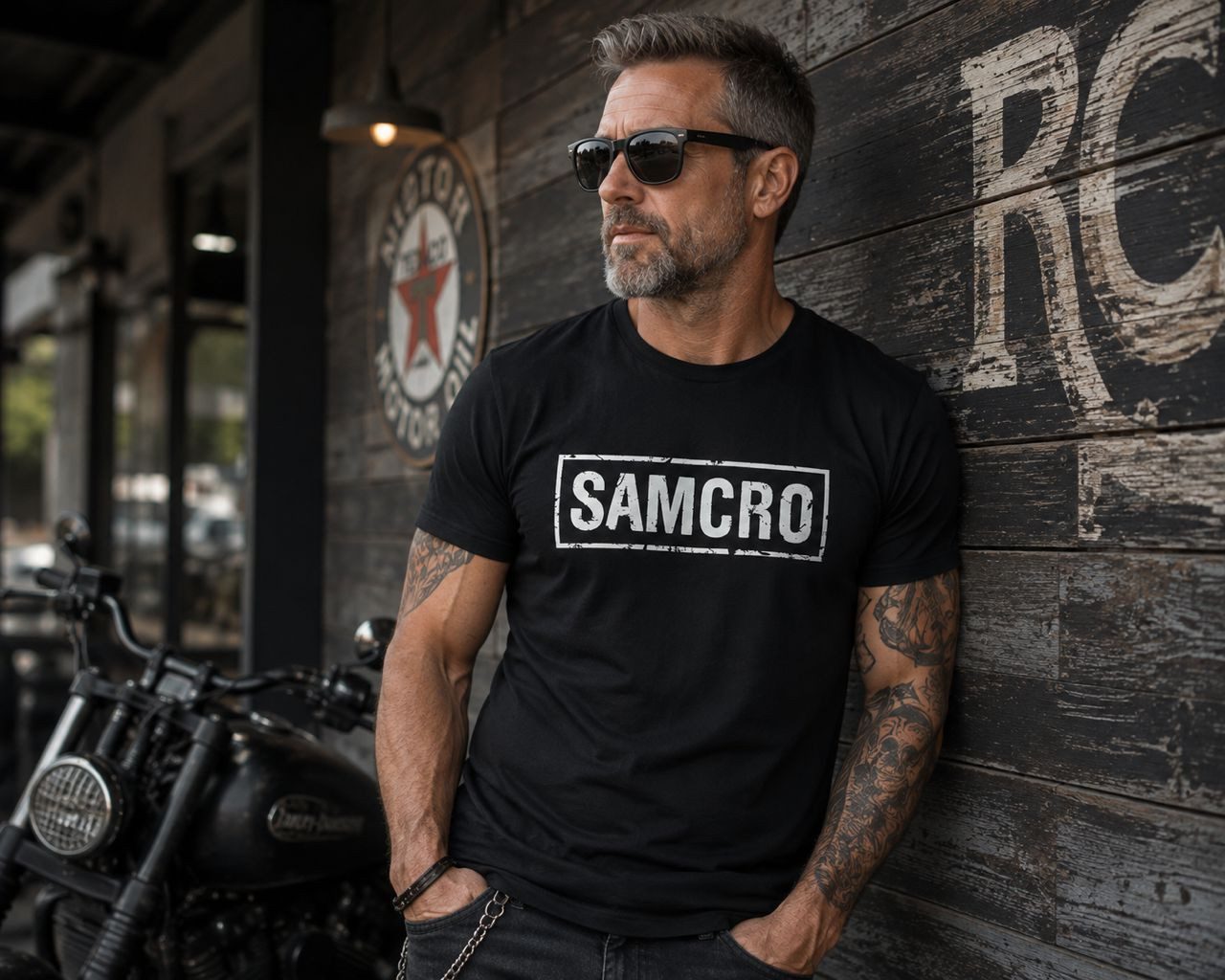 coole-fun-t-shirts Print-Shirt Sons of Anarchy SAMCRO T-Shirt Schwarz Herren S–4XL SAMCRO Sons of Anarchy T-Shirt black – Bild 2 von 4