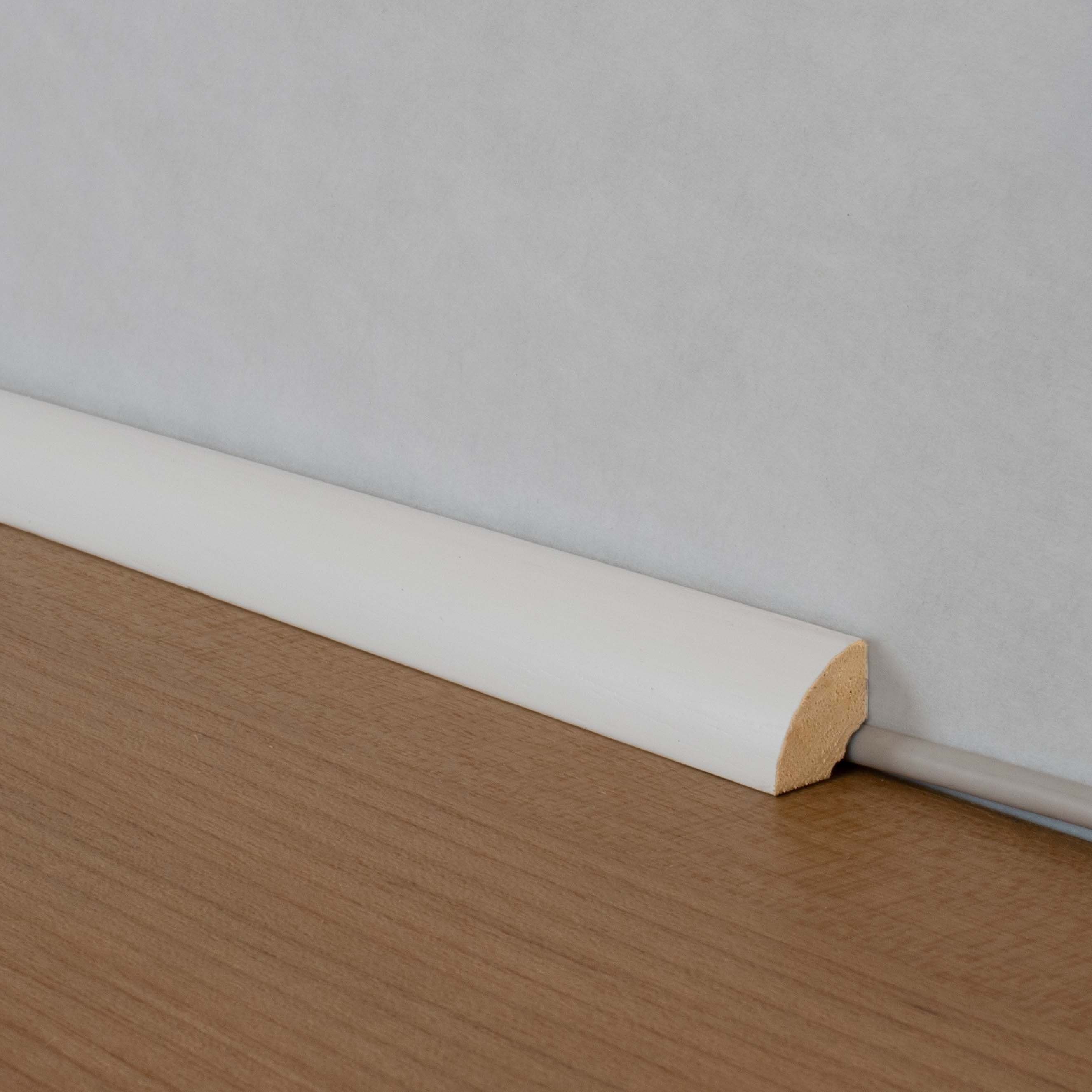 PROVISTON Sockelleisten-Aussenecke 14 x 14 x 400 mm Aussenwinkel Massivholz Weiß by PROVISTON, 2-St.