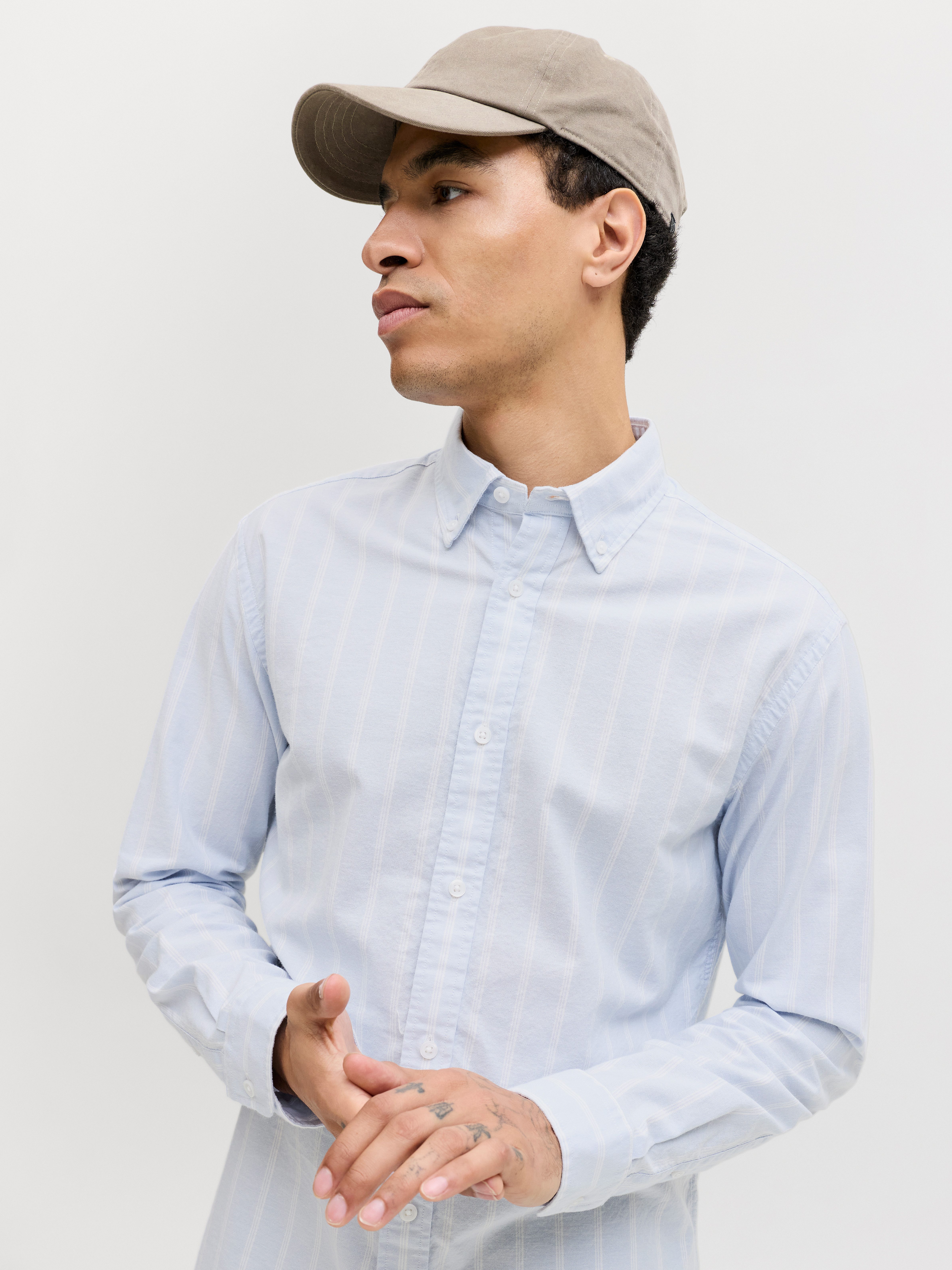 Jack & Jones Langarmhemd JPRBLUHARVEY OXFORD L/S SHIRT SN Baumwolle, regular fit
