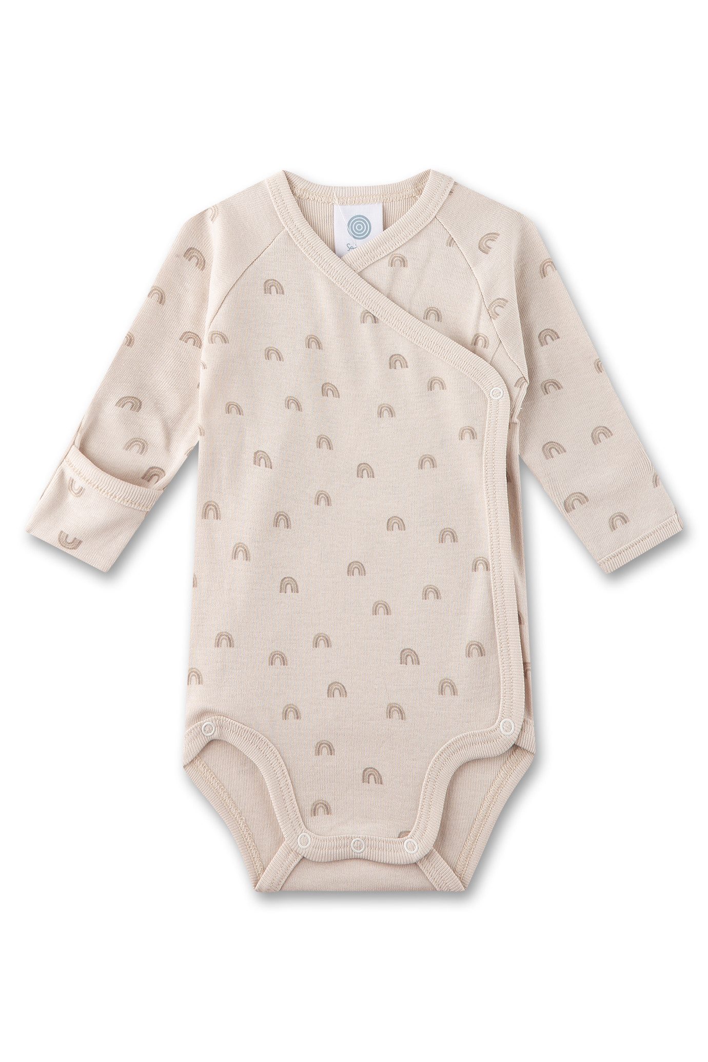 Sanetta Langarmwickelbody Organic Cotton ohne Seitennaht