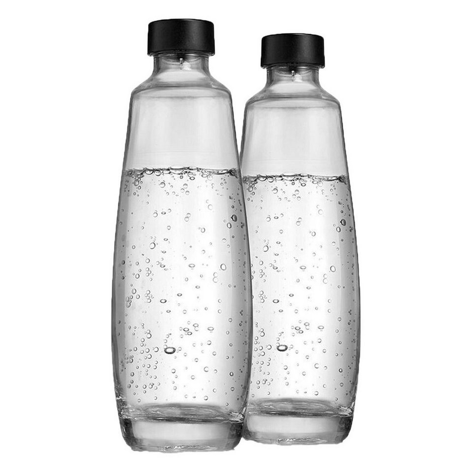 SodaStream Wassersprudler Flasche DuoPack, (Set, 2-tlg), 1L Glasflache,  Ersatzflaschen Für SodaStream DUO, 2x 1L
