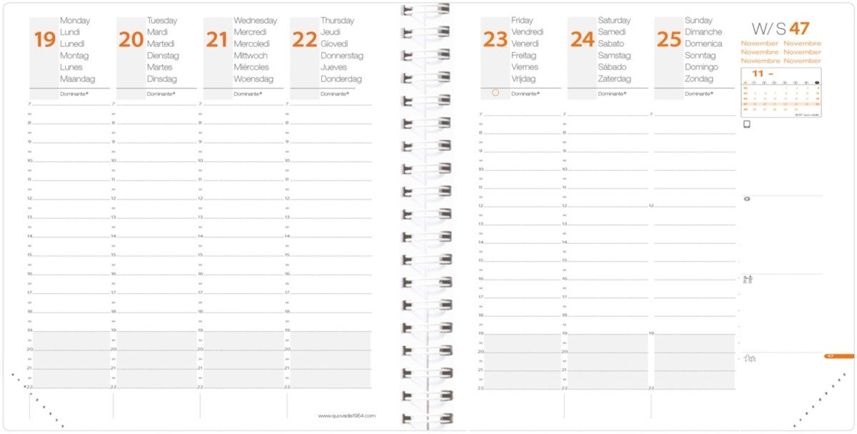 Buchkalender Terminkalender Time & Life Medium 16x16cm zinnoberrot 2026