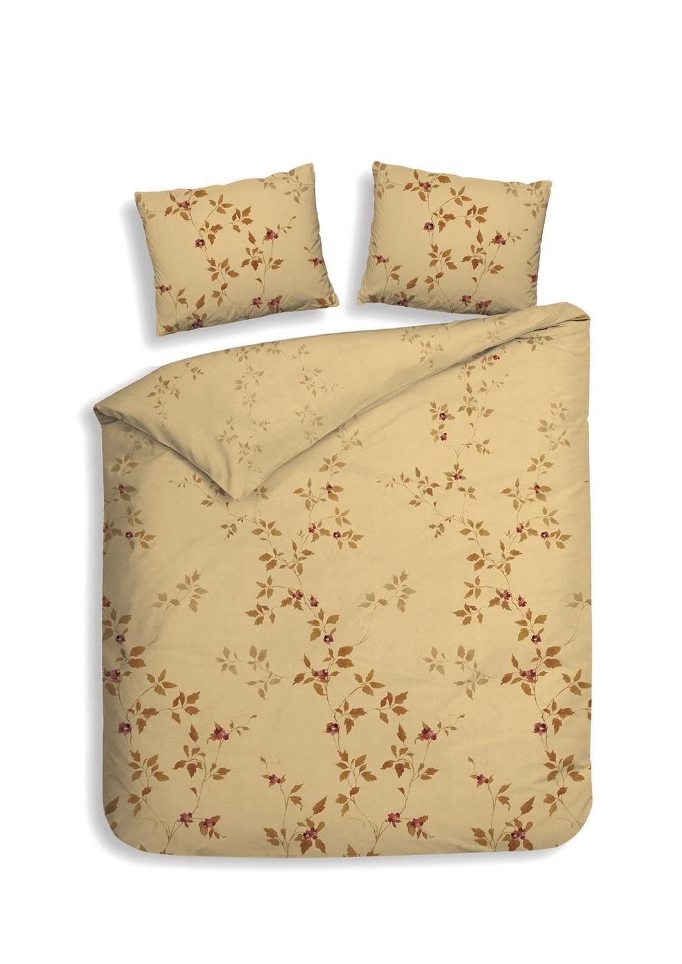 YELLOW Bettwäsche Tommaso Dbo 240 Yellow 240x220 Yellow Flora, Flanell, 3 teilig, Bettwäsche 240x220 Baumwolle Flanell Flora Hotelverschluss