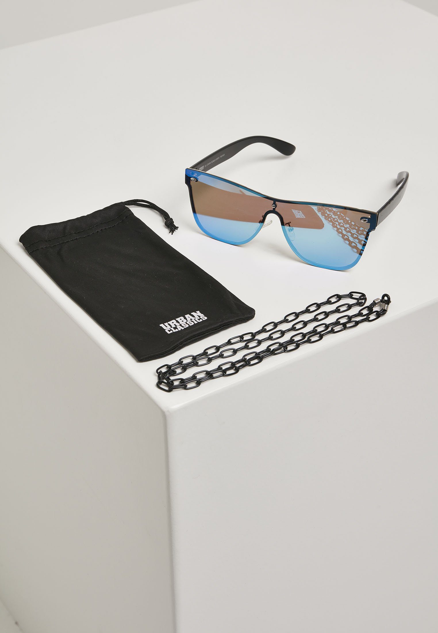 URBAN CLASSICS Sonnenbrille Unisex 103 Chain Sunglasses blk/blue | Sonnenbrillen