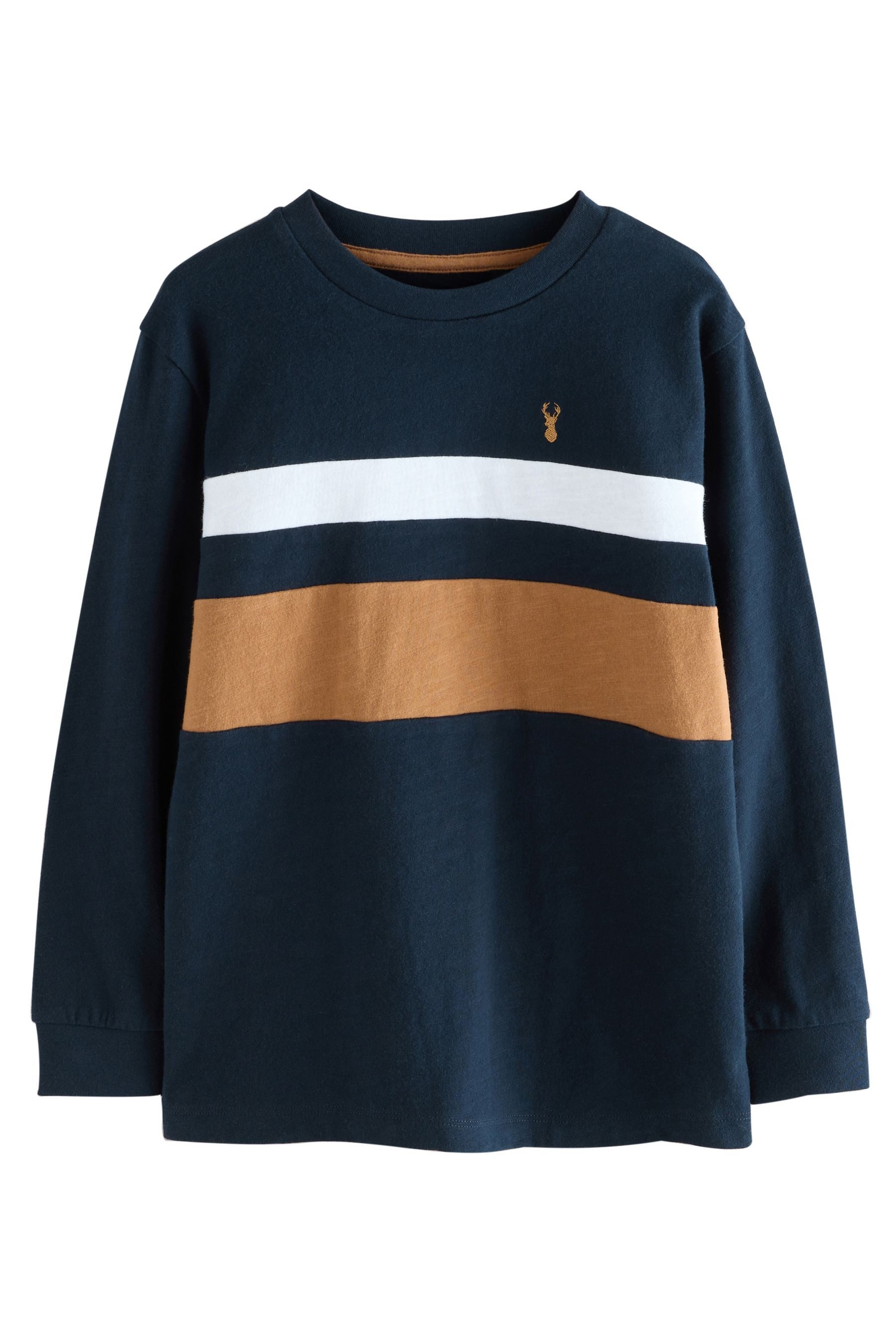 Next Langarmshirt 3er-Pack Langarmshirts im Farbblockdesign (3-tlg)