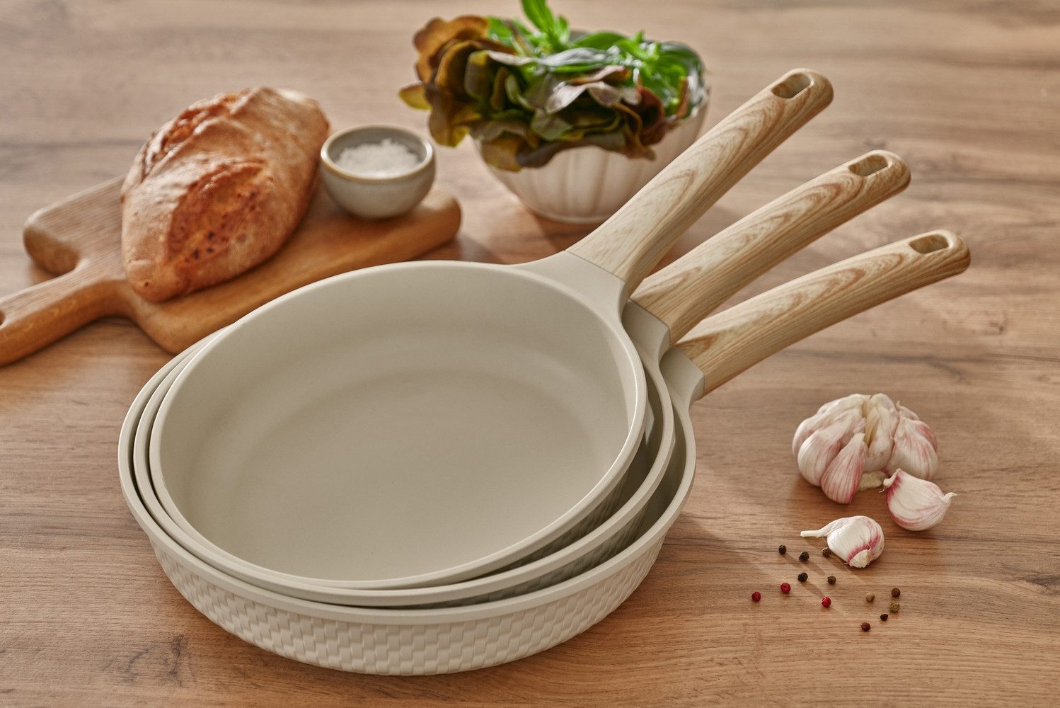 RESTO Kitchenware Bratpfanne Ran, Universalpfanne mit Antihaftbeschichtung, Aluminiumguss (1-tlg), Induktion, für alle Herdarten geeignet