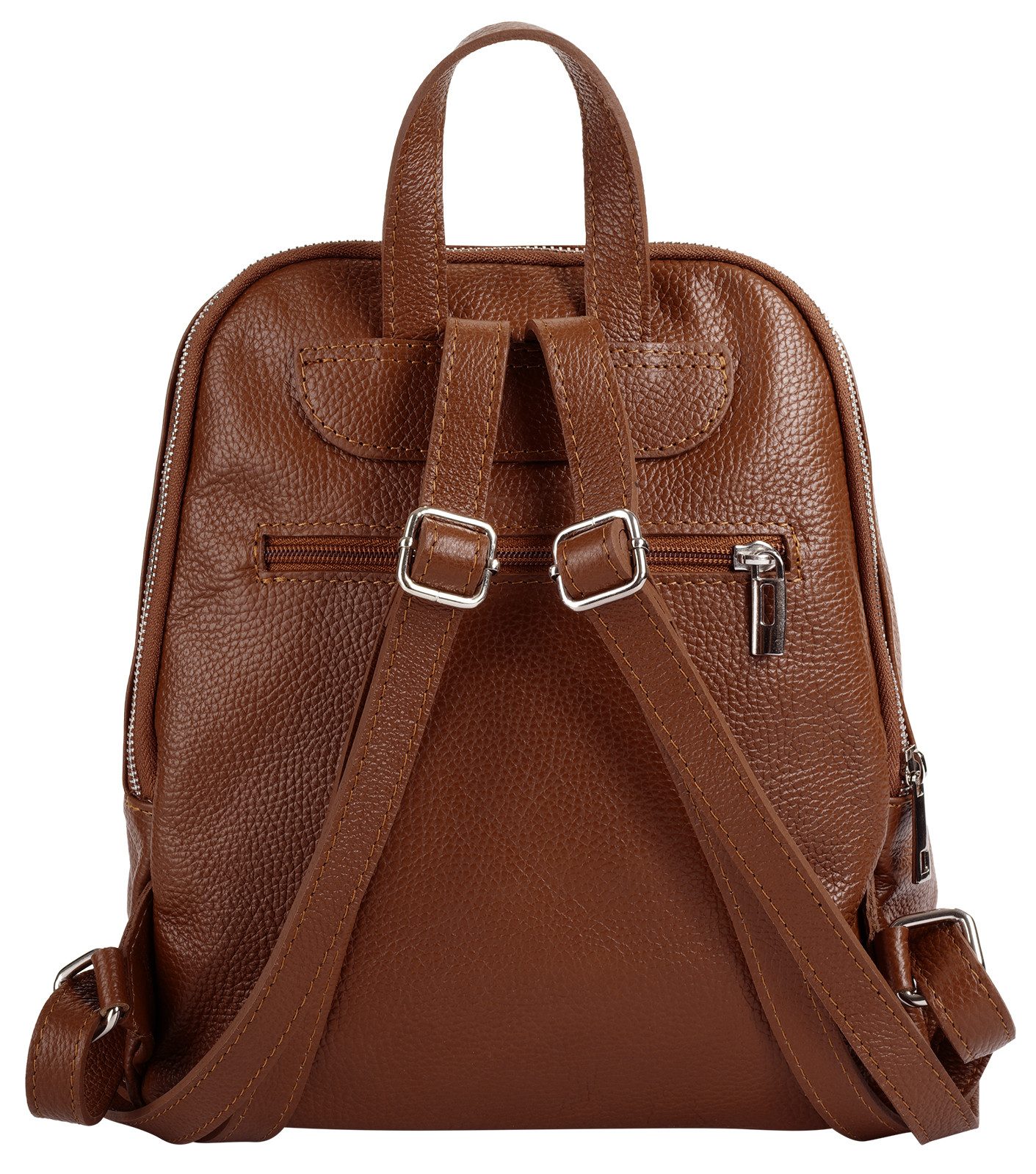 Samantha Look Cityrucksack SAMANTHA LOOK Damen echt Leder, Made in Italy, echt Leder, Made in Italy – Bild 4 von 5
