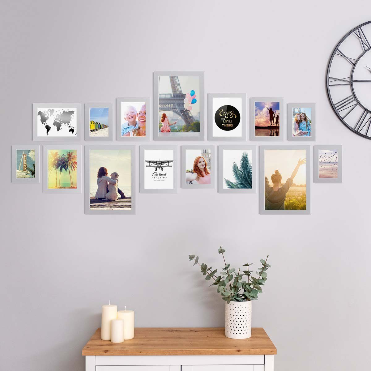 PHOTOLINI Bilderrahmen 15er Set breite Rahmen günstig online kaufen