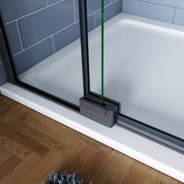 duschspa Duschwand 8mm ESG Nano Glas Glaswand Drehwand Duschwand Duschtür Drehtür Glastür, Einscheibensicherheitsglas, Sicherheitsglas, (Set), Glas, Nano Glas