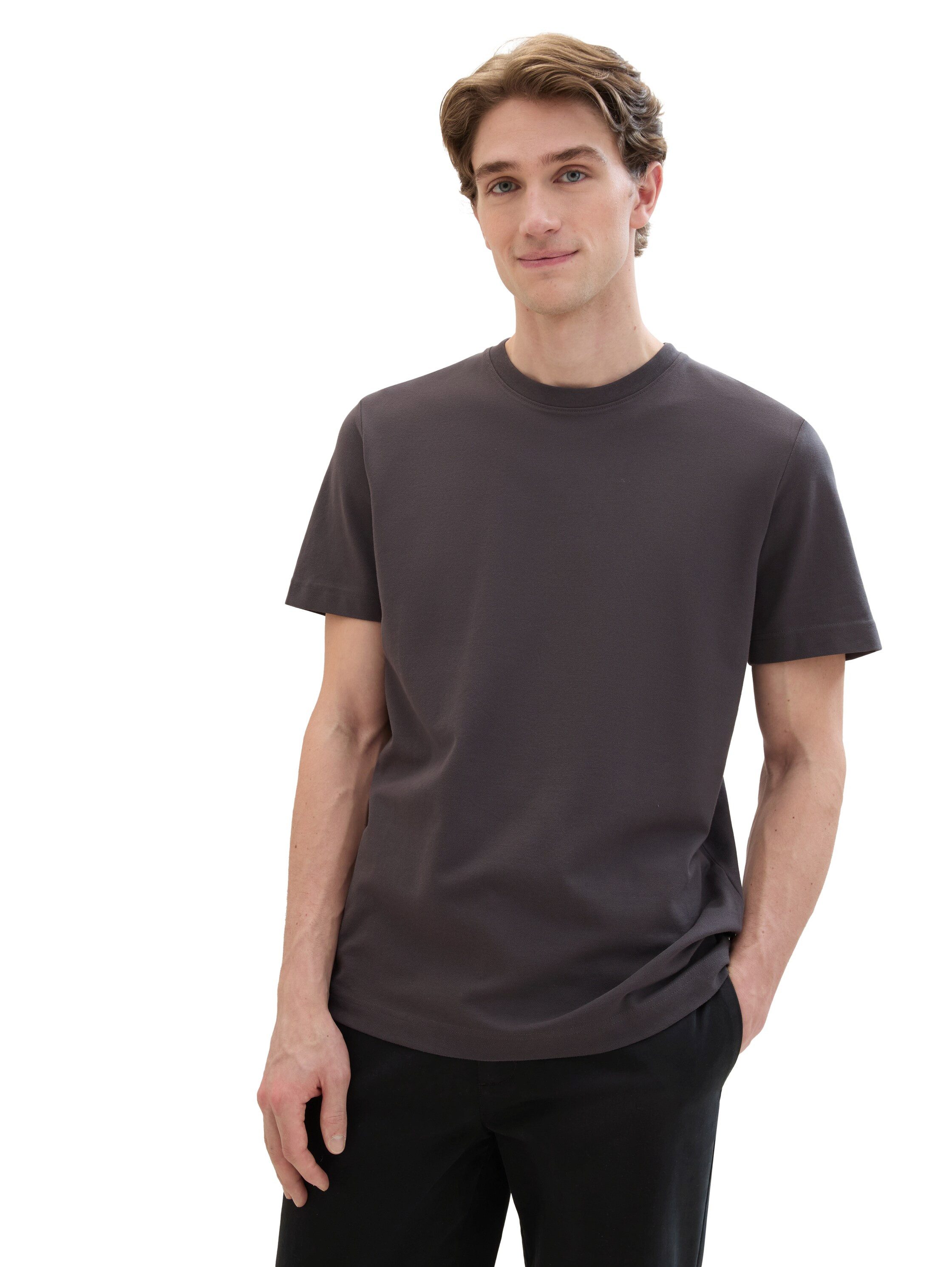 TOM TAILOR T-Shirt mit Pique Struktur