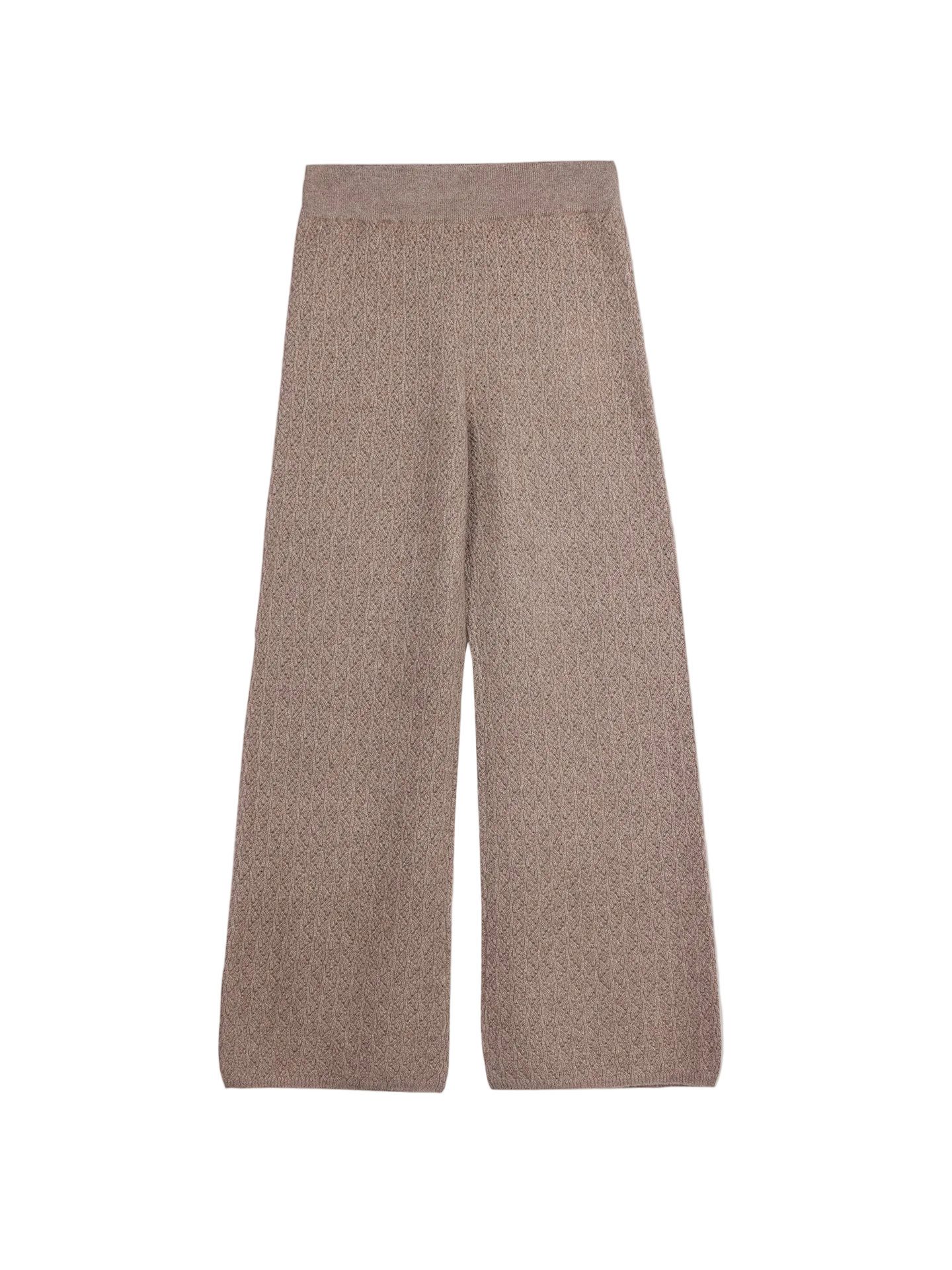 GOBI Cashmere Strickhose Weite Ajour-Strick Kaschmir-Hosen