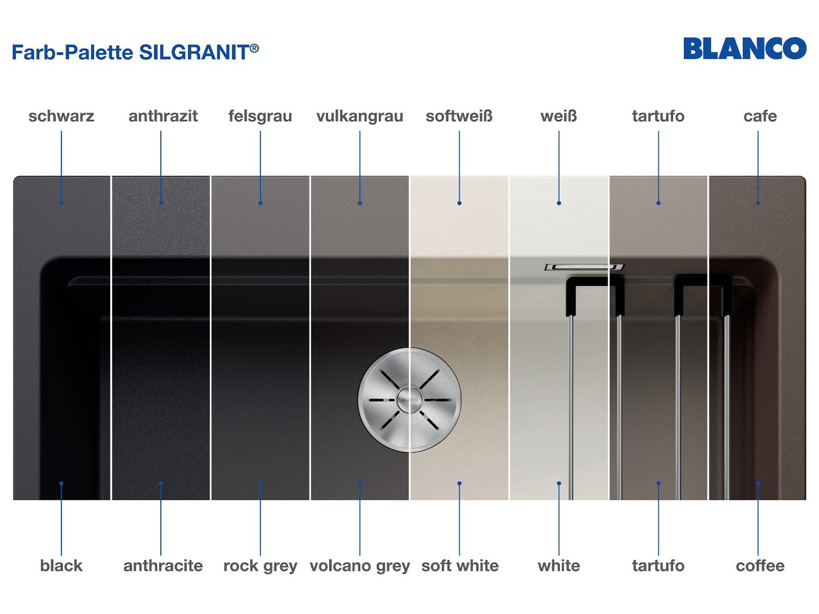Blanco granite sink, rectangular, 68/50 cm, (1 pc)