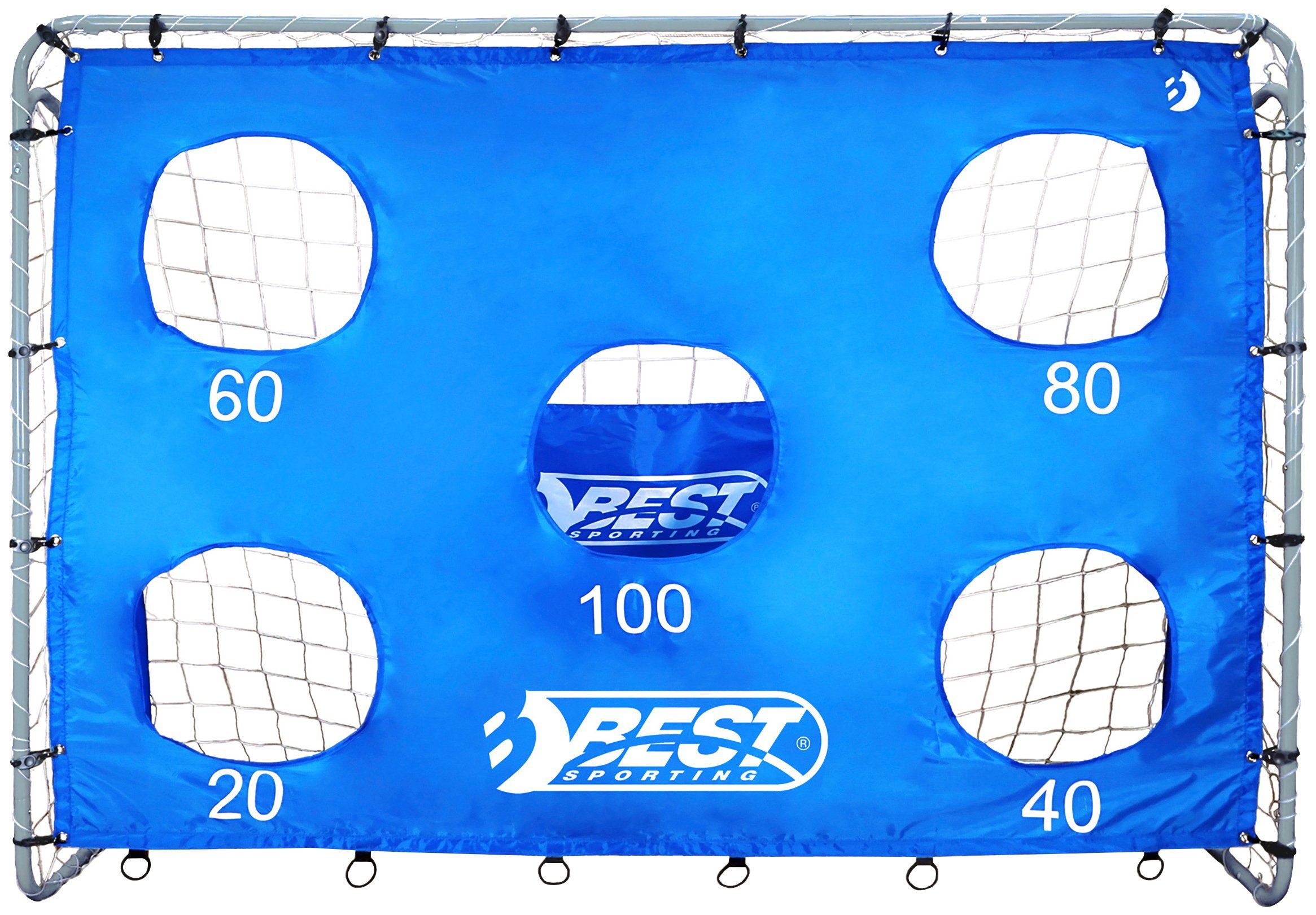 Best Sporting Fußballtor Mit Torwand 5 Schusslöcher (Set), 240 x 170 cm